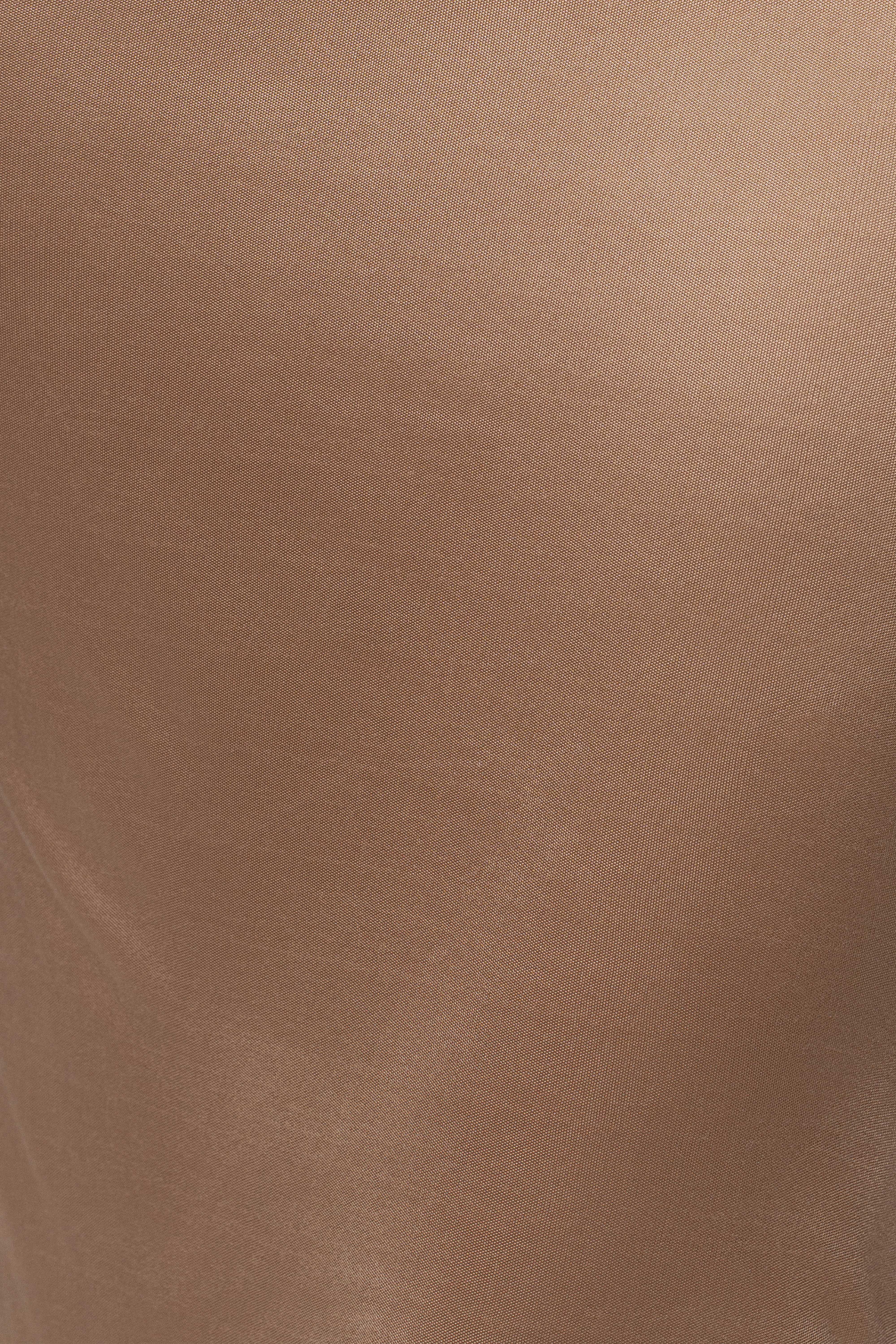 Beige accent dress with a golden frame detail from JLUXLABEL, featuring a stylish and elegant design.