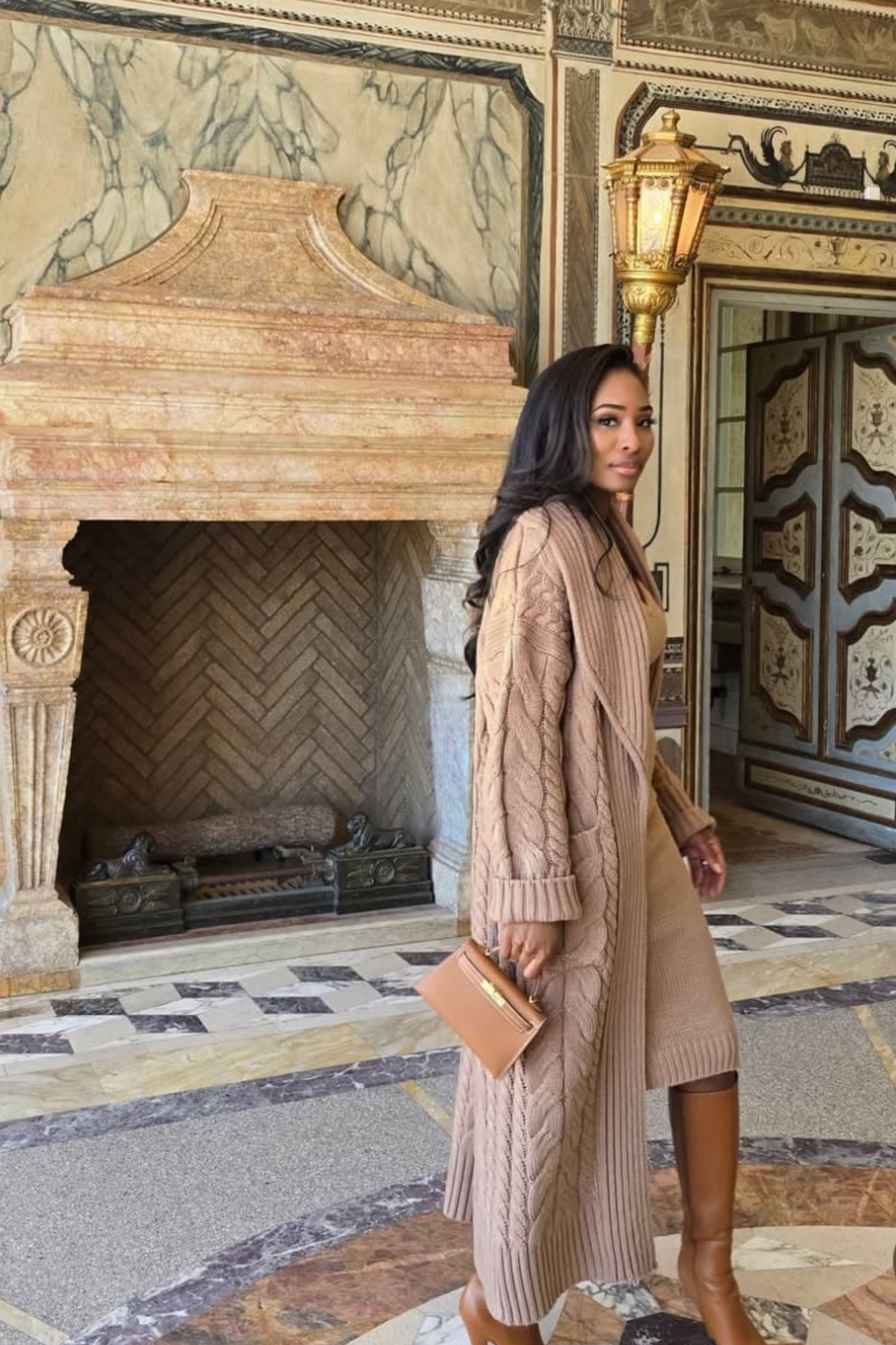 Beige Upstate Cable Knit Cardigan - JLUXLABEL