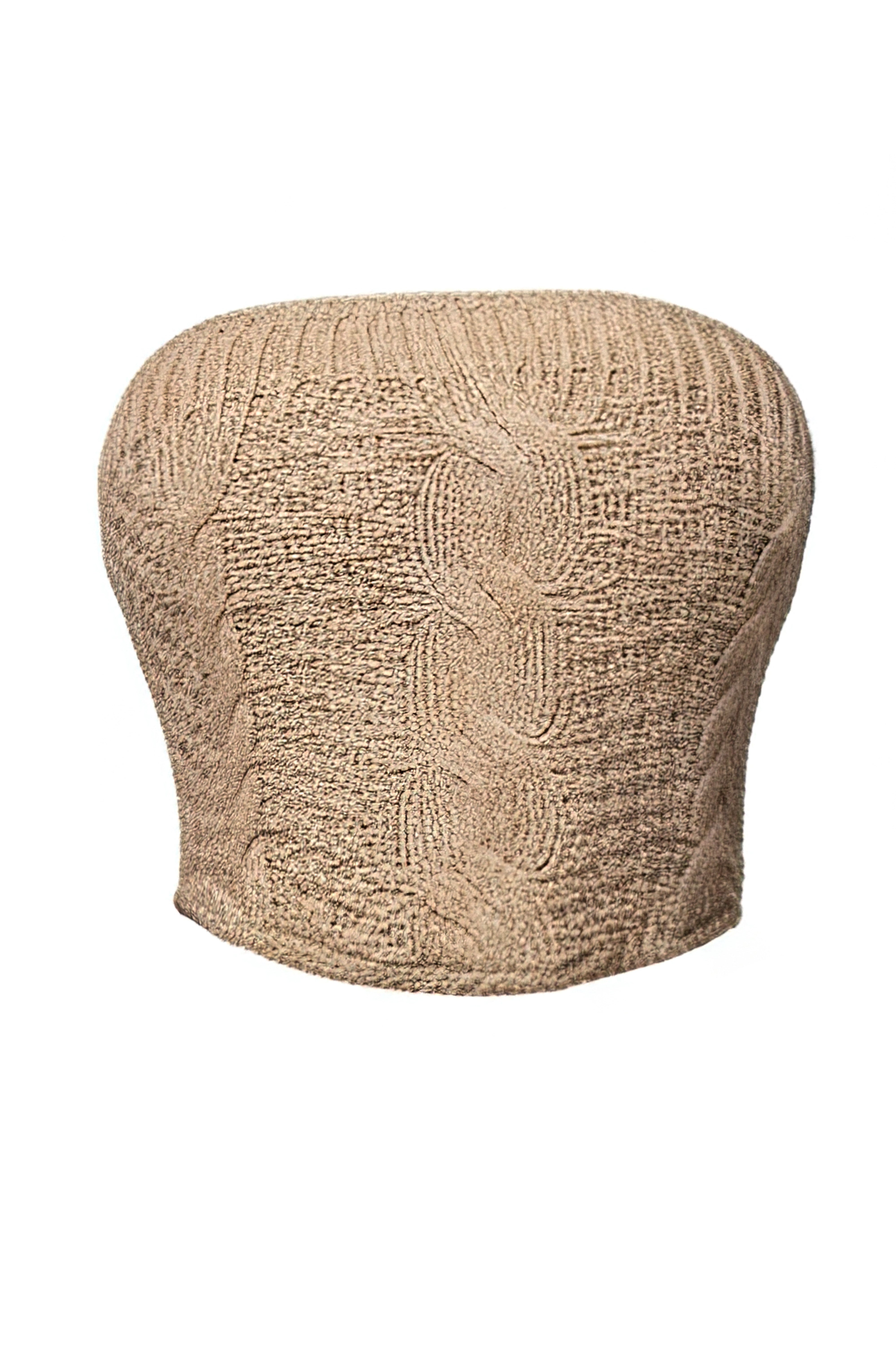 Beige Carmela Cable Knit Top - JLUXLABEL
