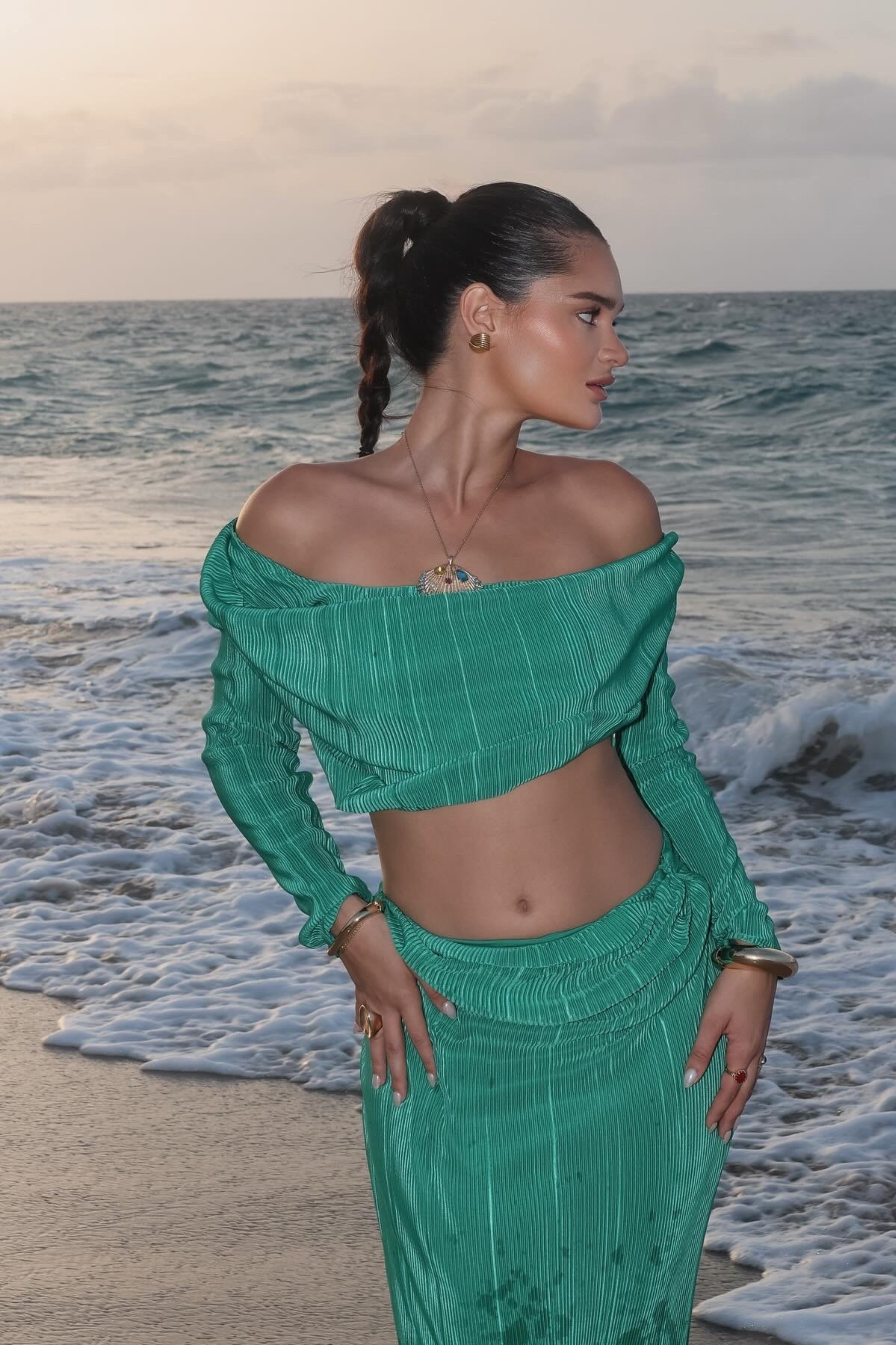 Green Haidyn Skirt Set - JLUXLABEL