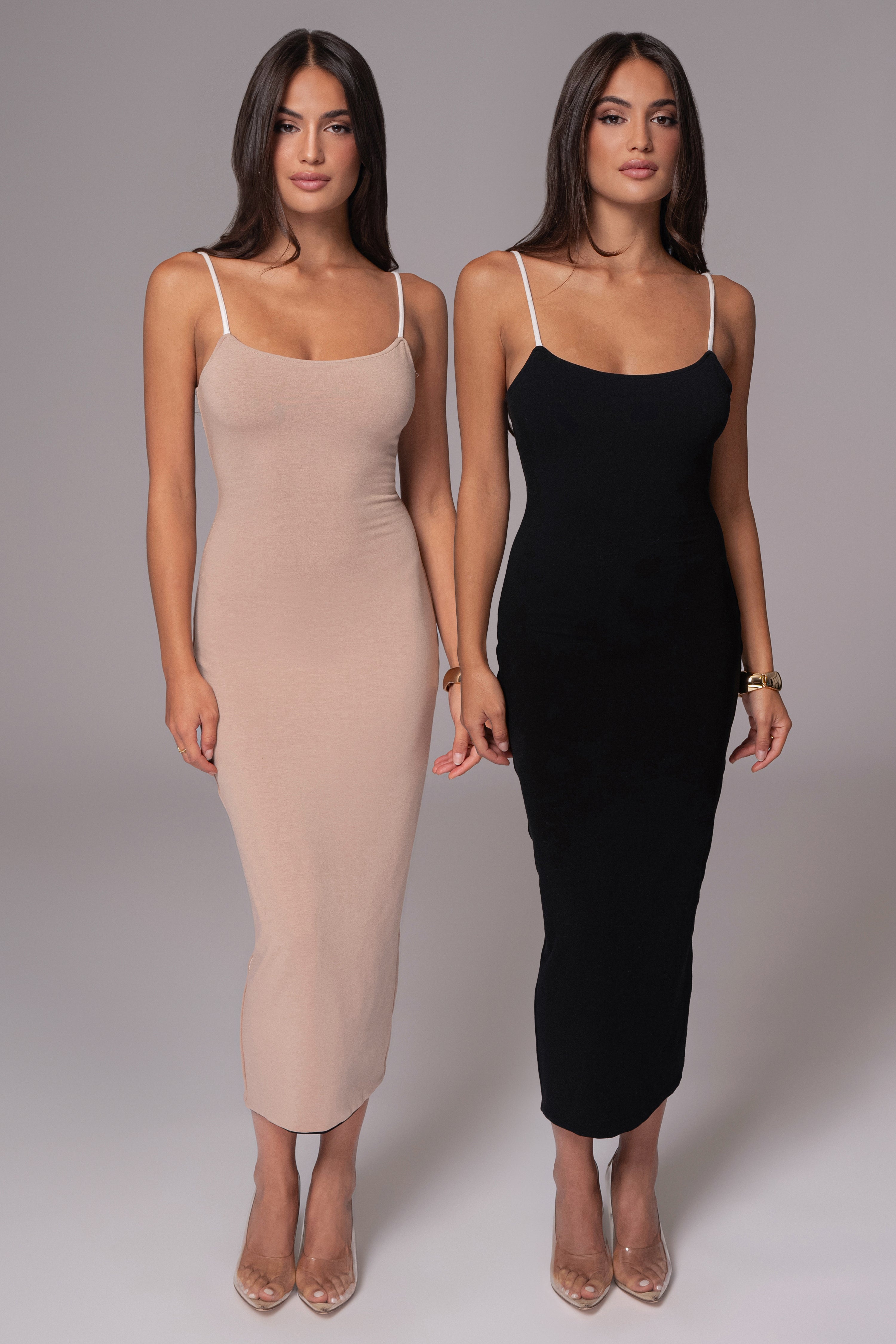 Black/Beige Katia Reversible Dress - JLUXLABEL