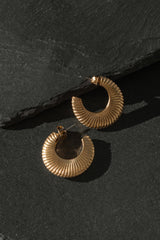 Gold Aaron Earrings - JLUXLABEL