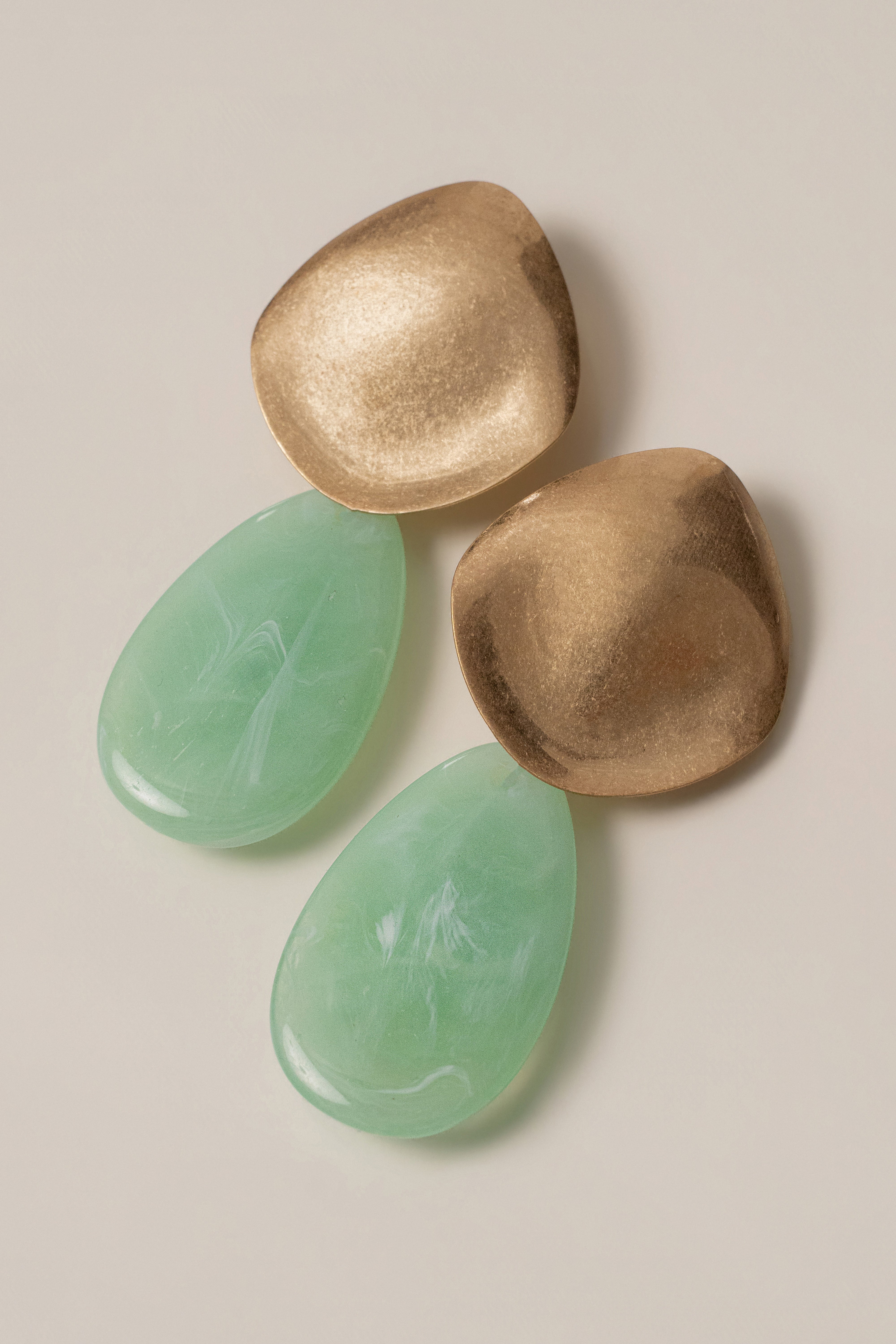 Mint Aris Molten Drop Earrings - JLUXLABEL
