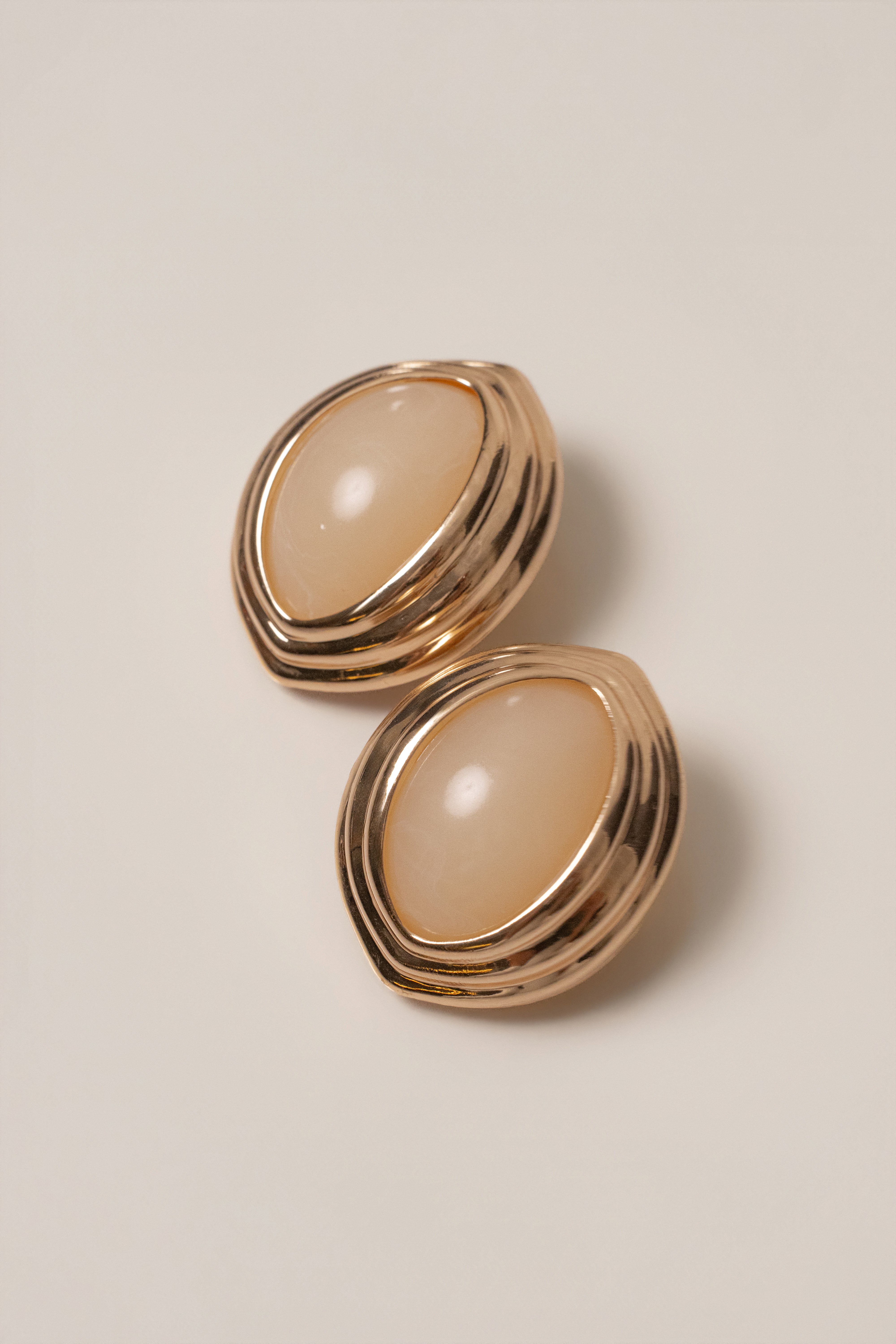 Ivory Inner Glow Stone Earrings - JLUXLABEL