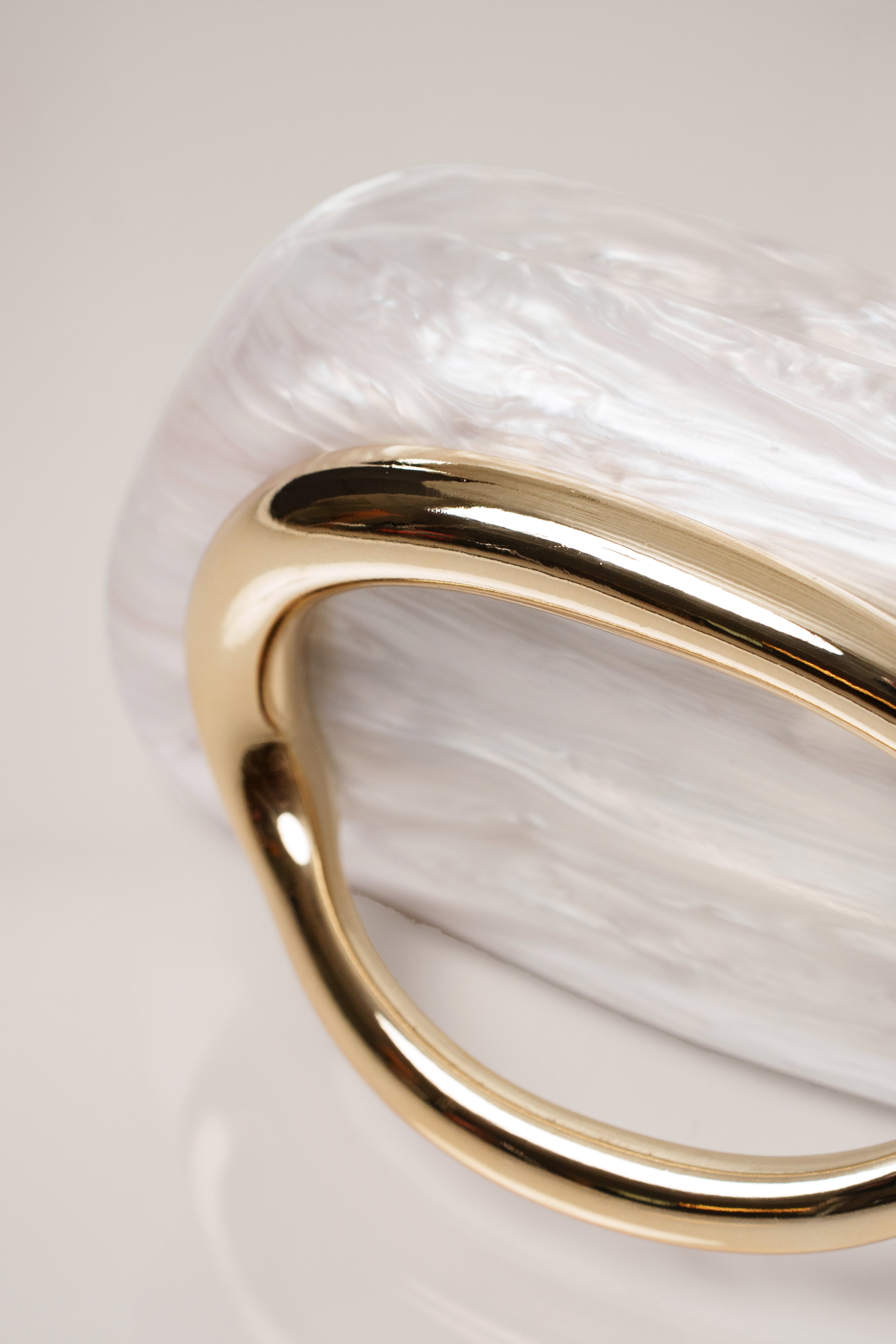 Ivory Halo Mirage Clutch