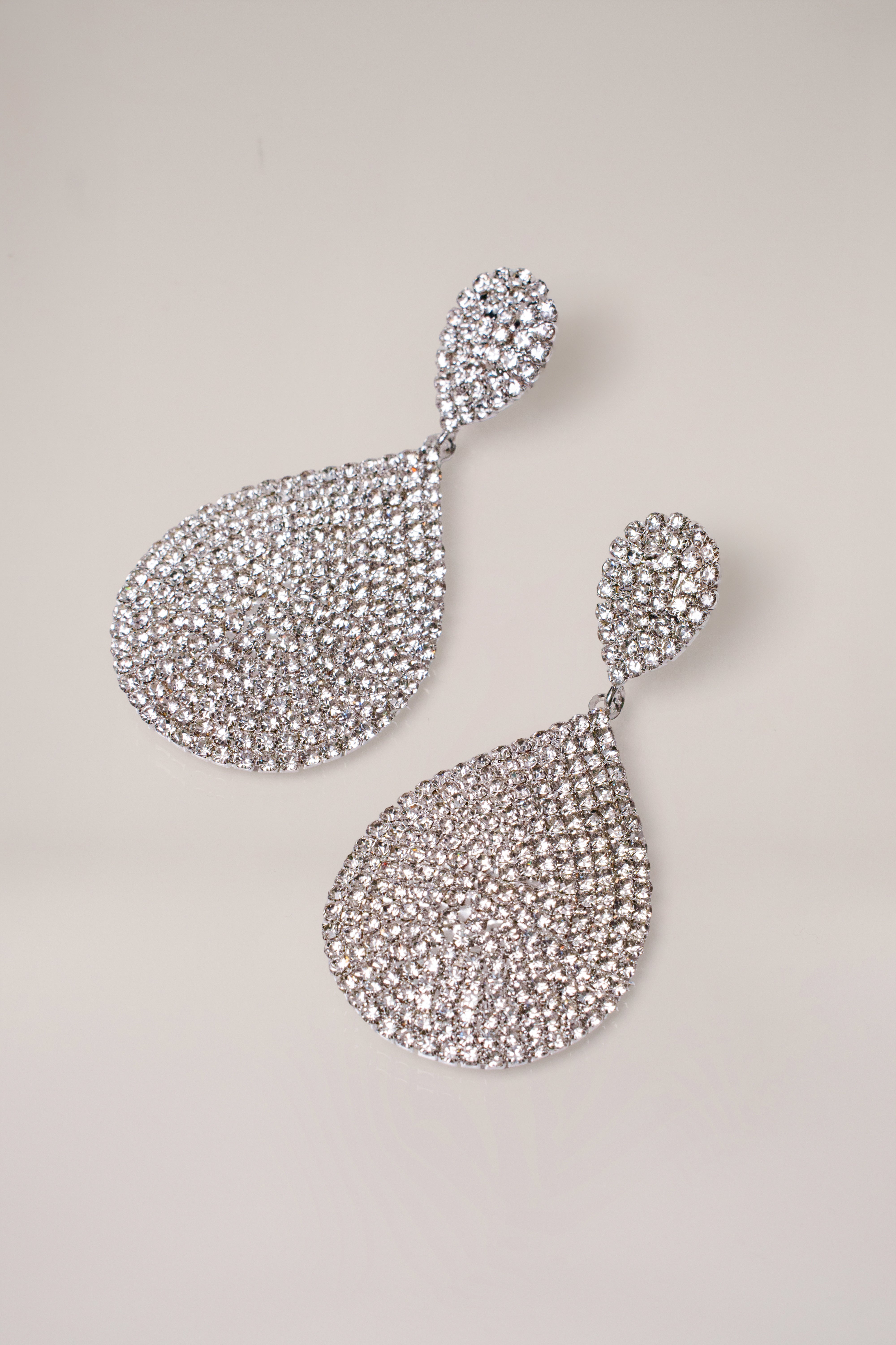 Silver Alexis Paved Dangle Earrings