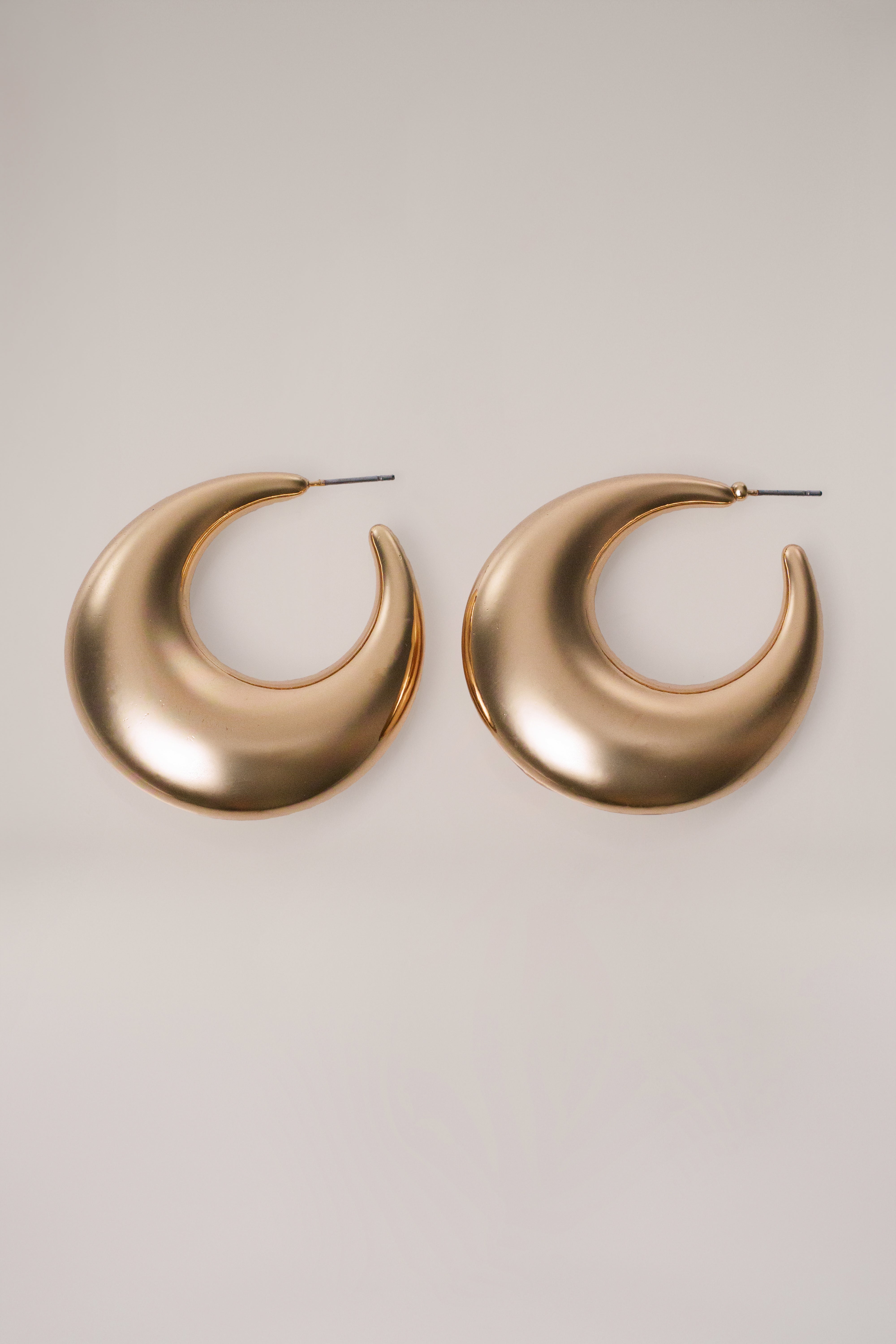Gold Mel Open Hoop Earrings