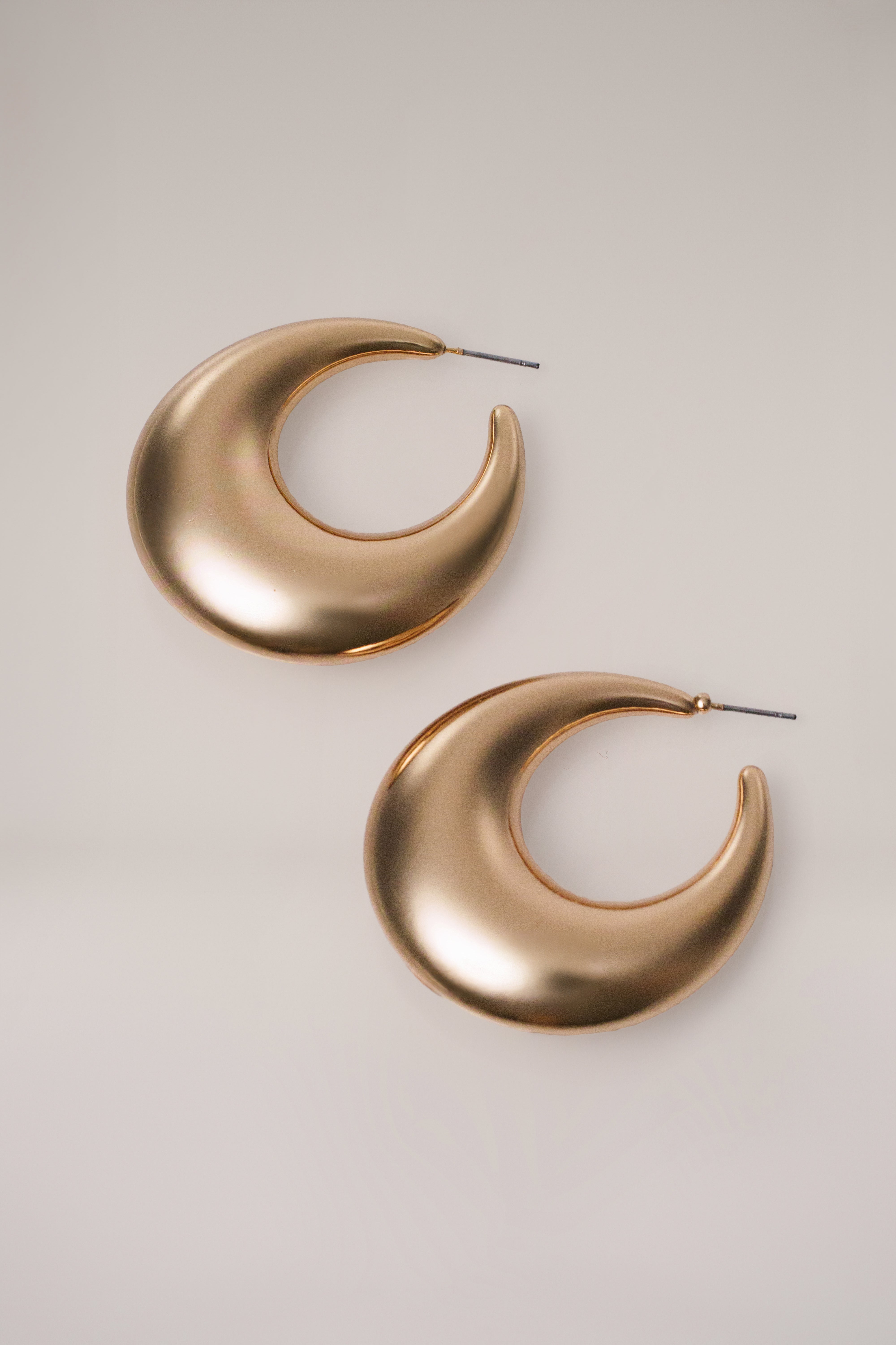 Gold Mel Open Hoop Earrings