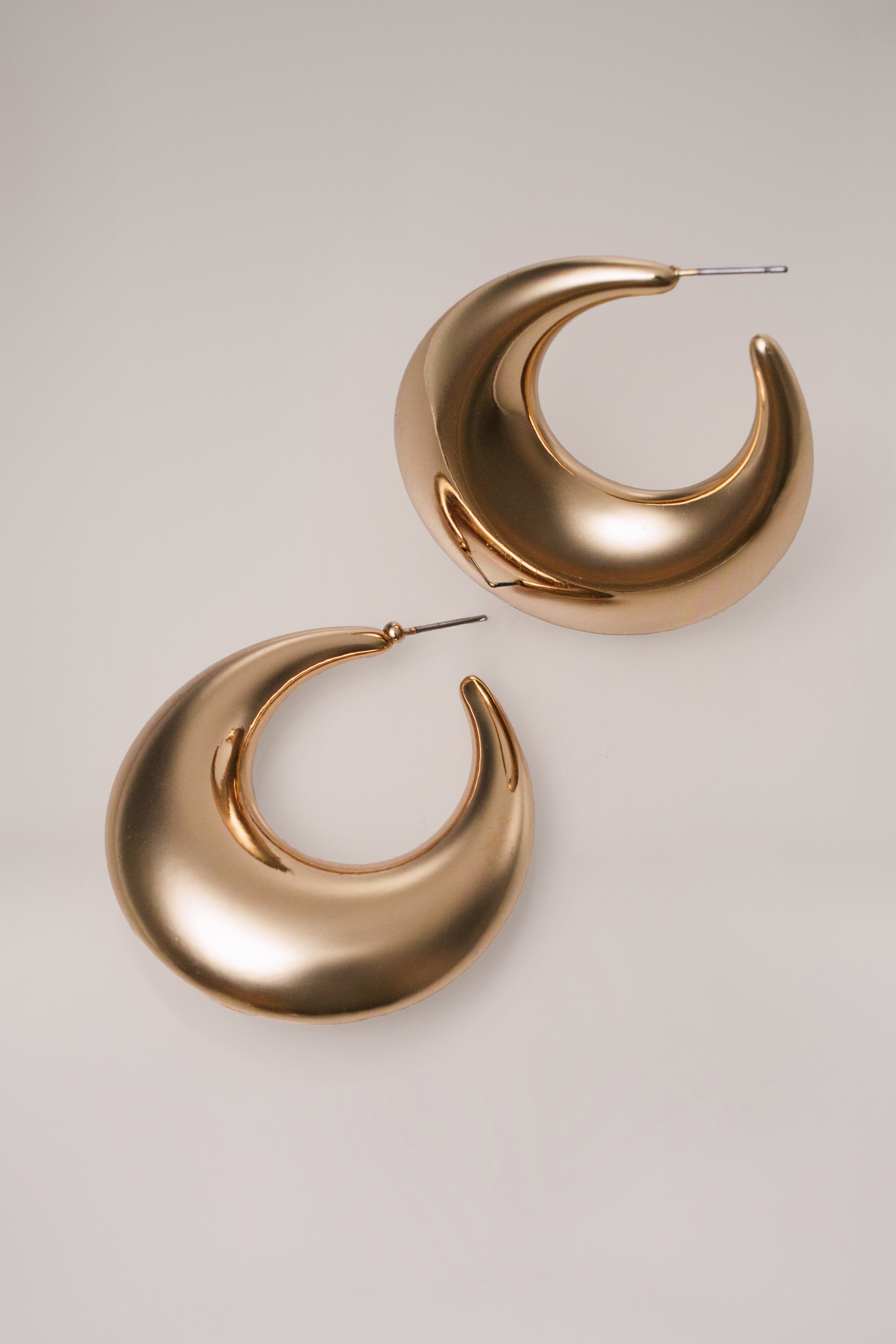 Gold Mel Open Hoop Earrings