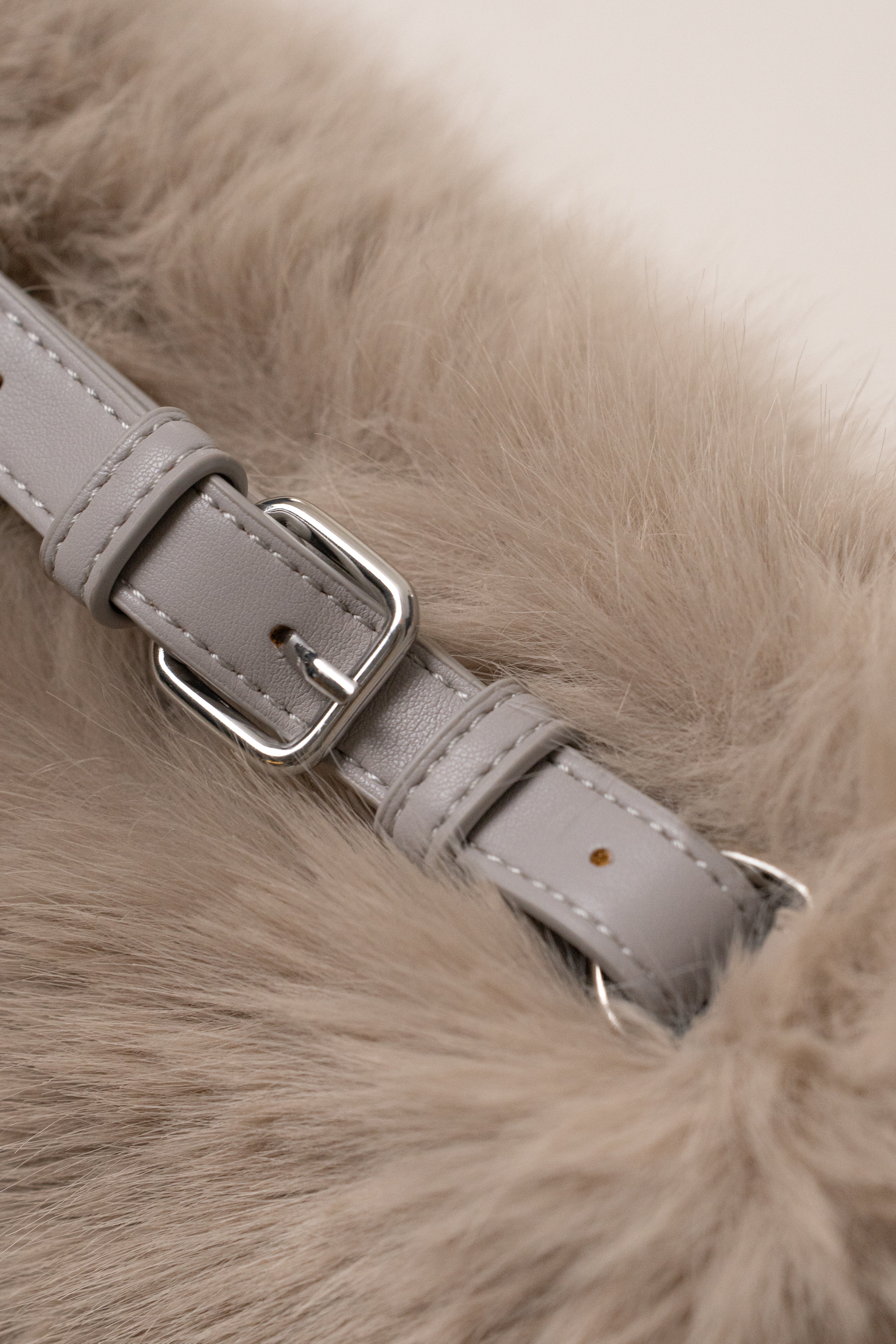 Taupe Soft Season Faux Fur Bag