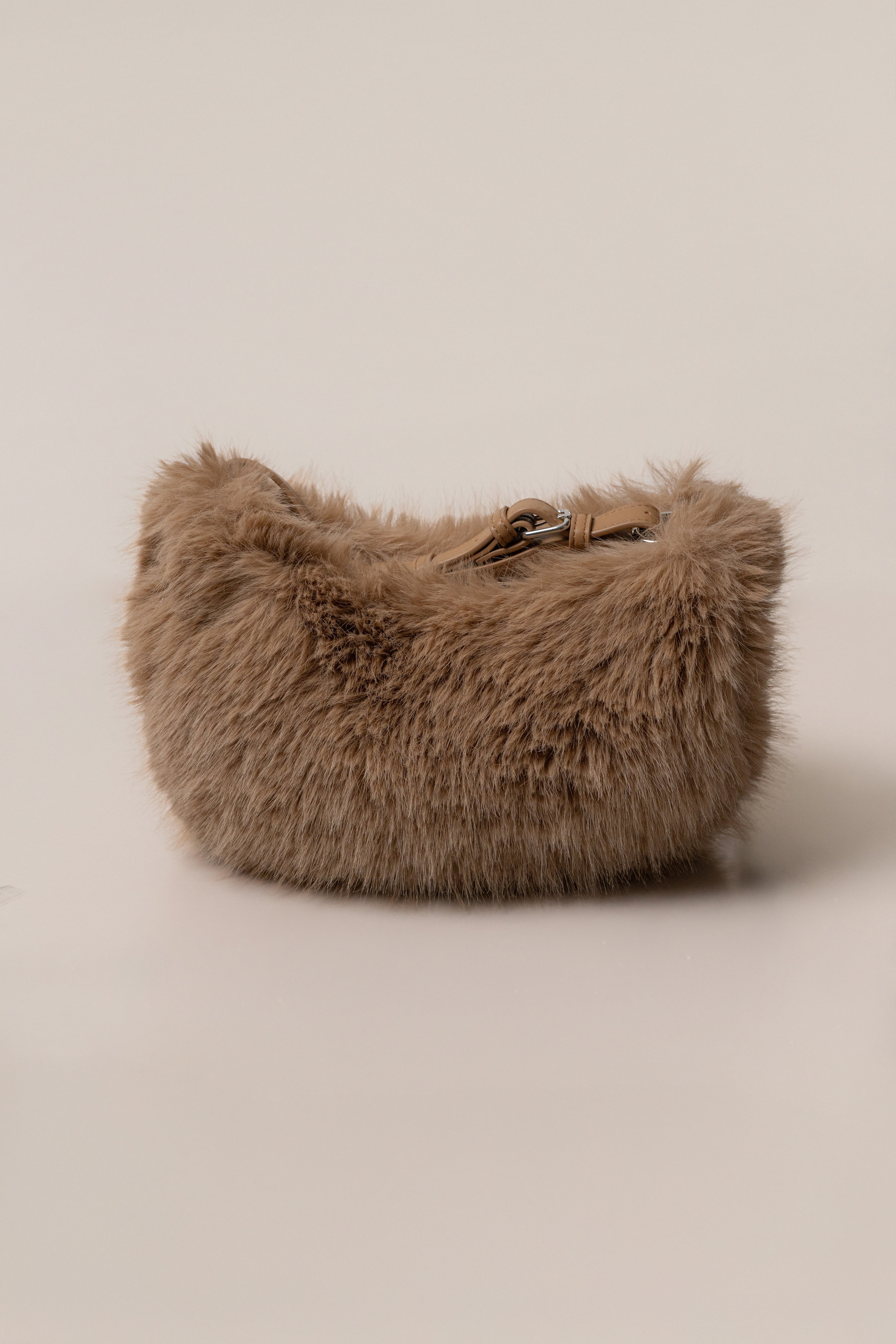 Beige Soft Season Faux Fur Bag