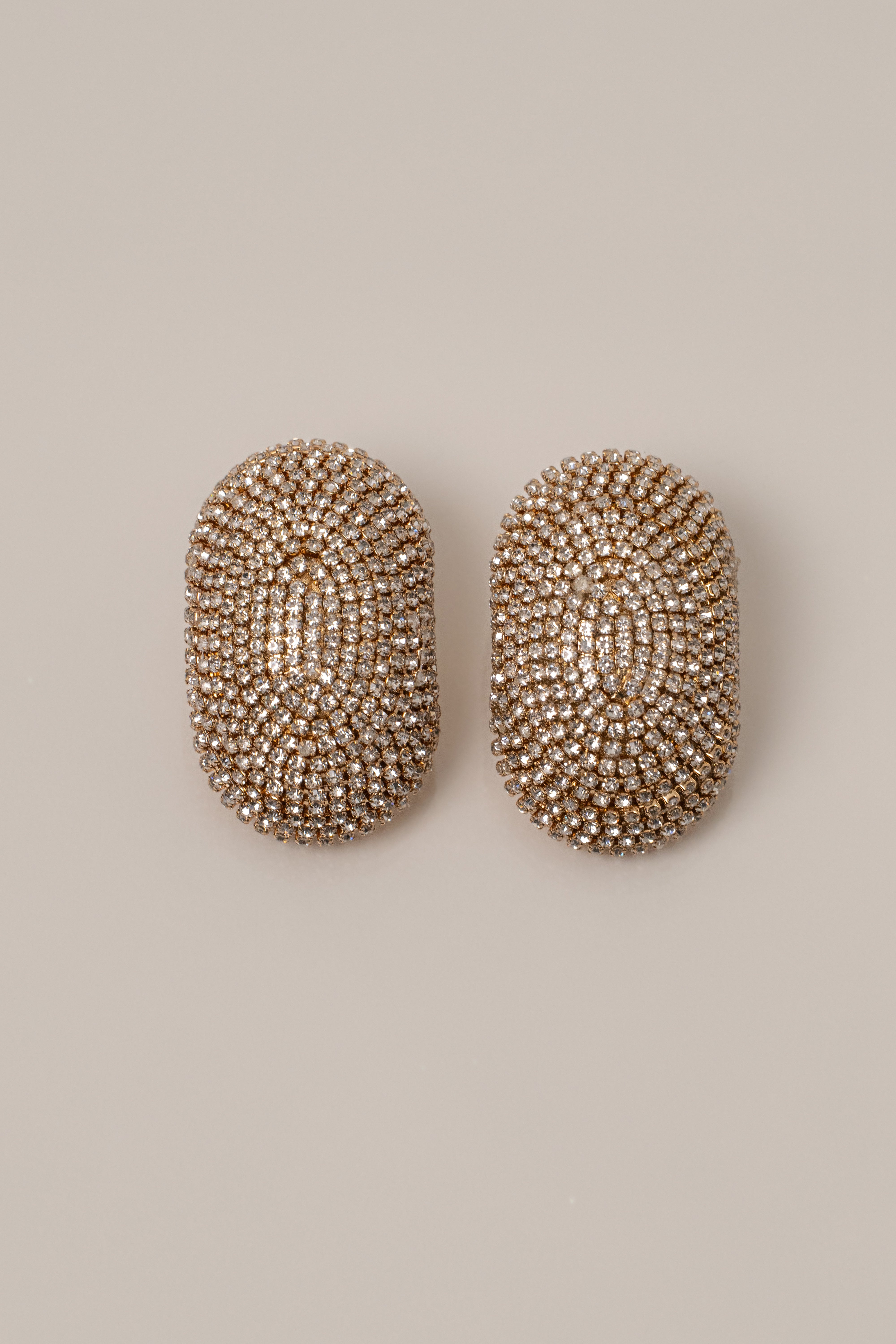 Gold Belle Paved Earrings - JLUXLABEL
