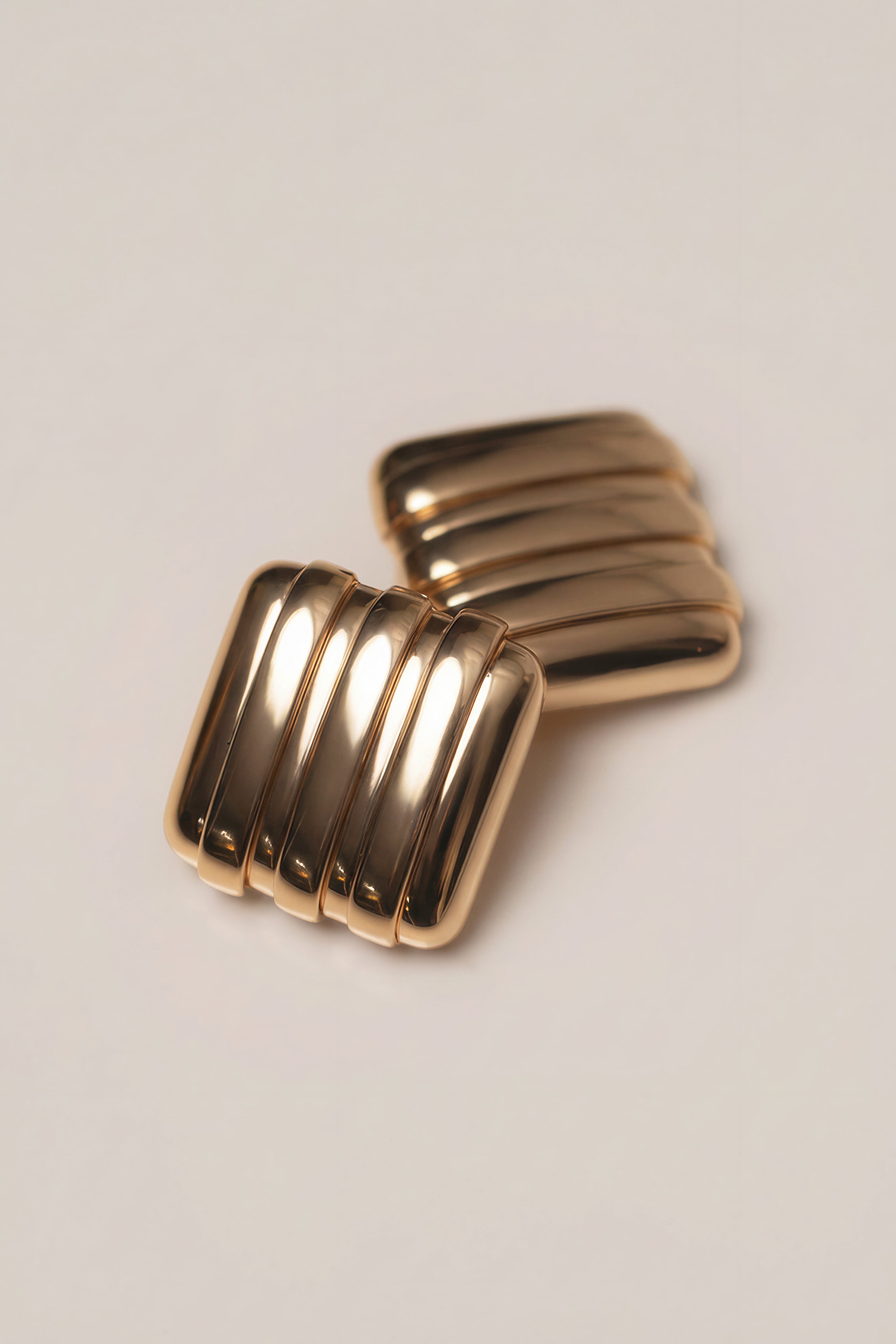 Gold Sara Textured Earrings