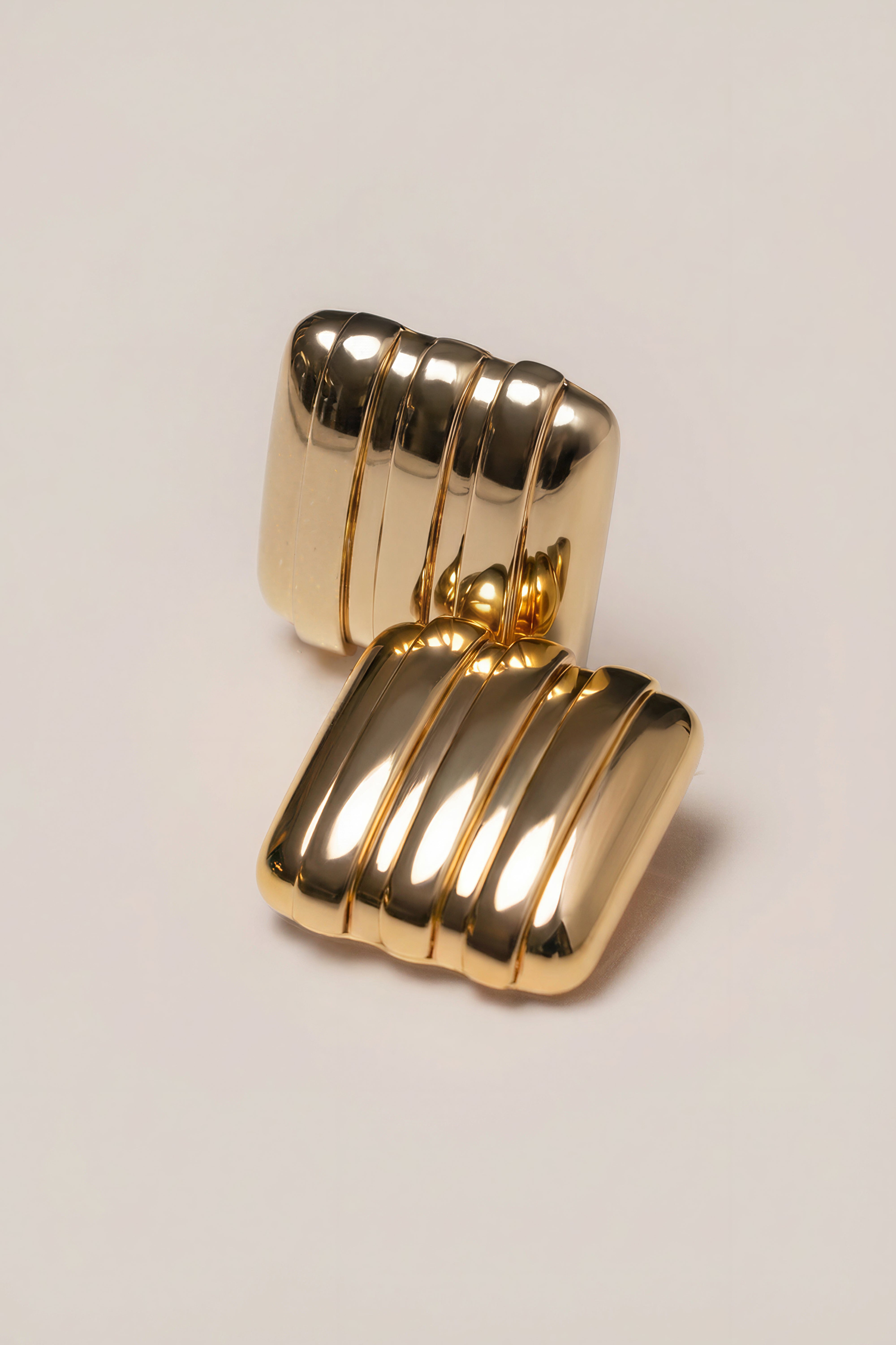 Gold Sara Textured Earrings