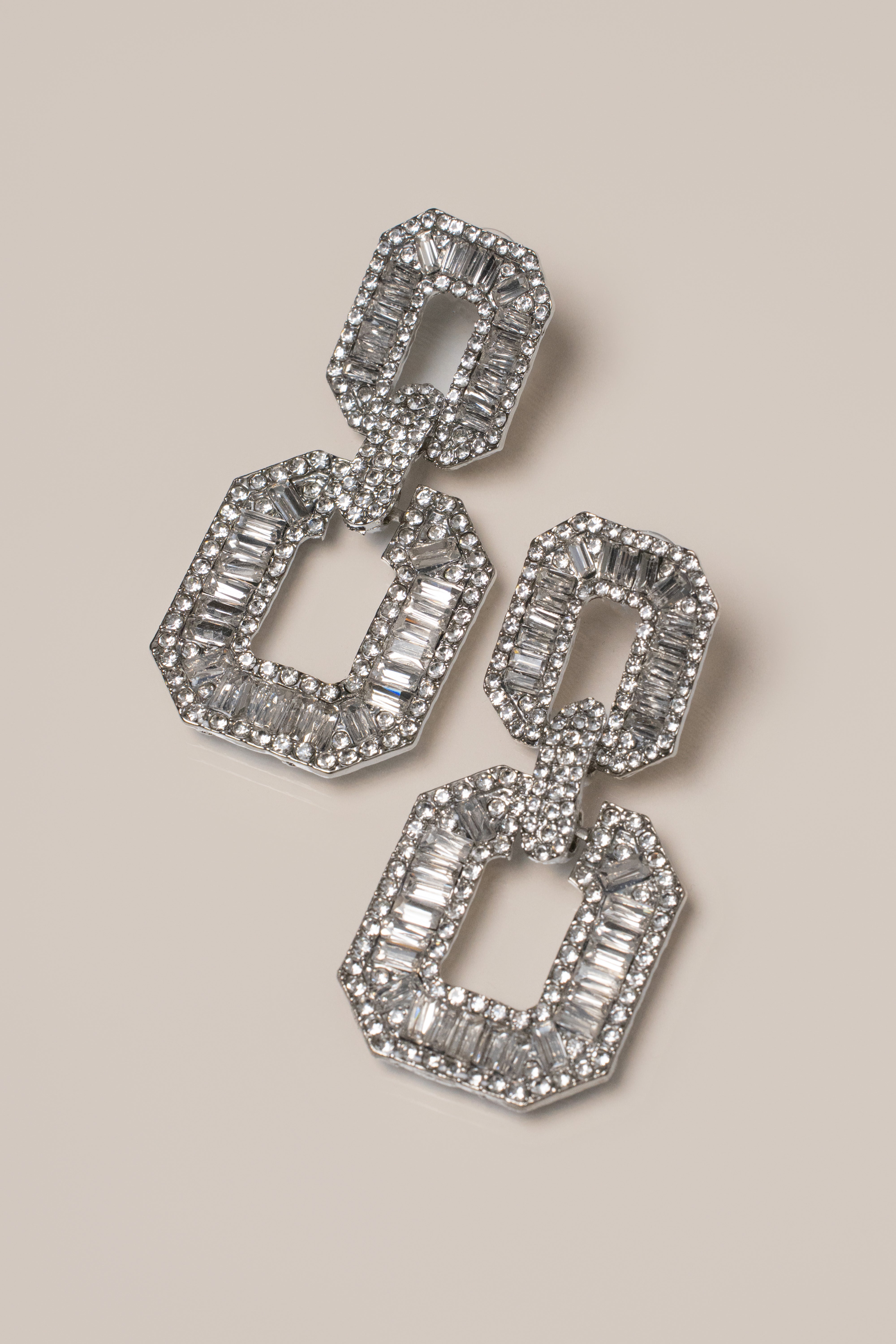 Silver Gleam Connection Earrings