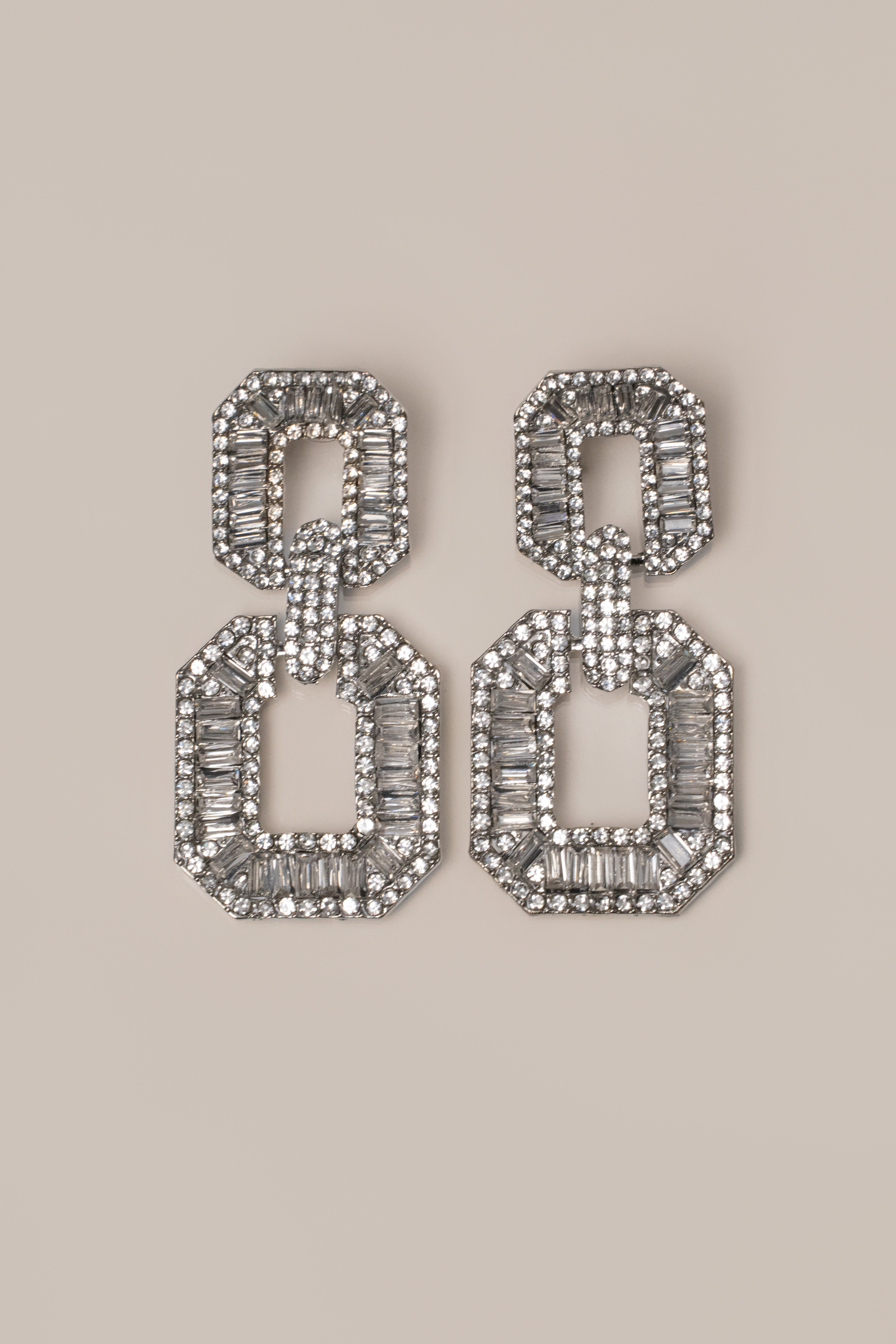 Silver Gleam Connection Earrings