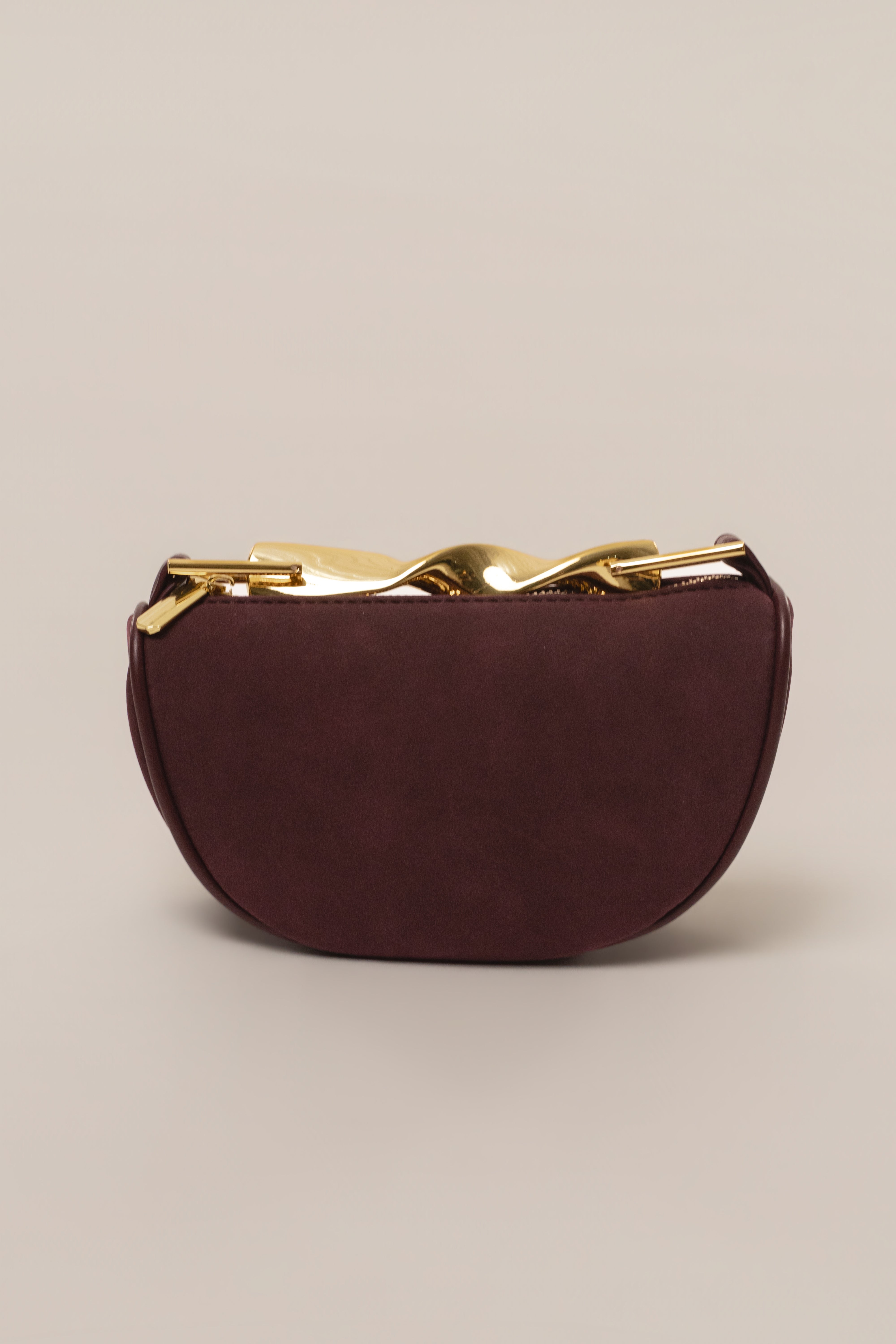 Burgundy Miami Crescent Handbag - JLUXLABEL