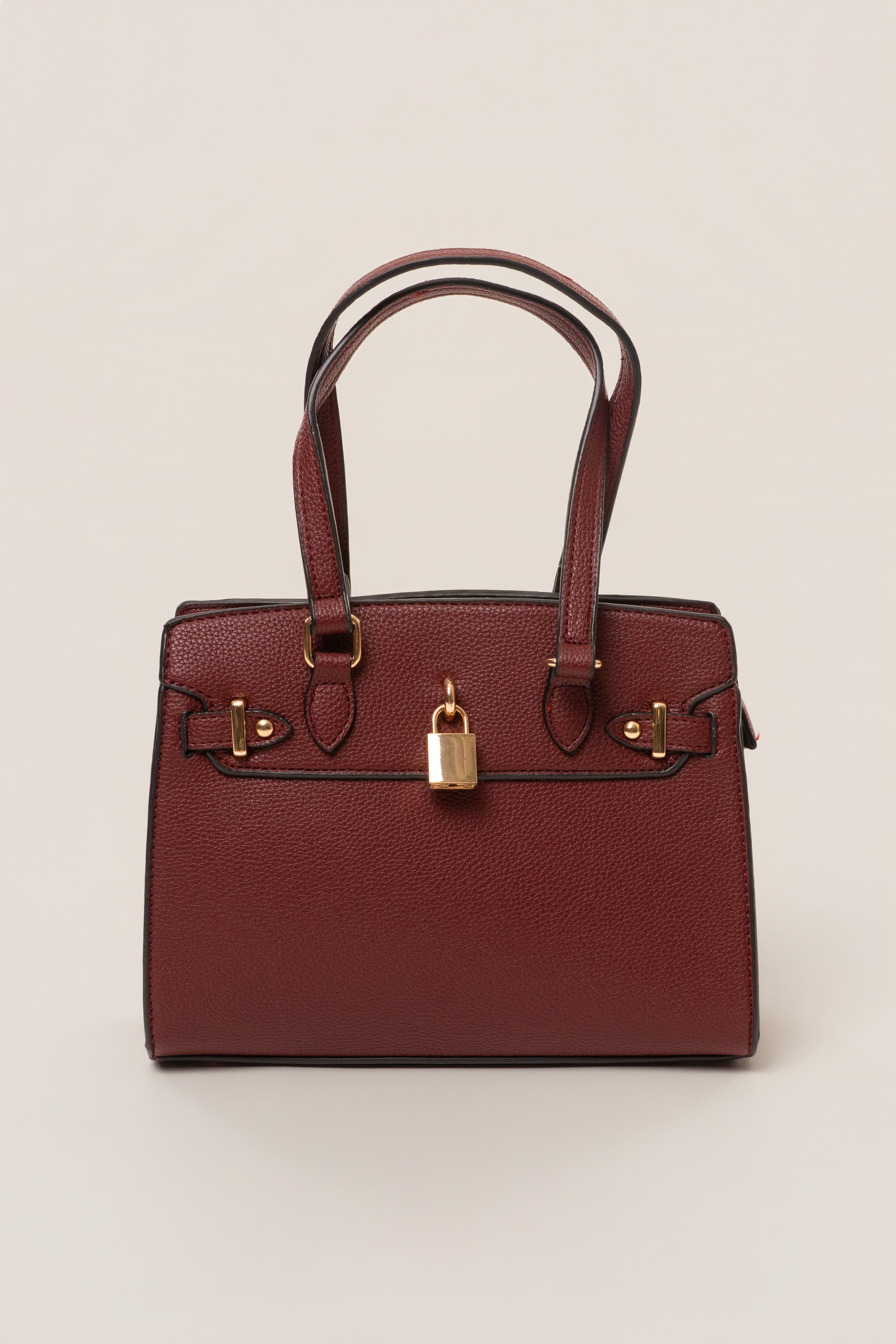 Burgundy Alva handbag by JLUXLABEL, stylish accessories with a sleek design and top handles, perfect for everyday or evening use.