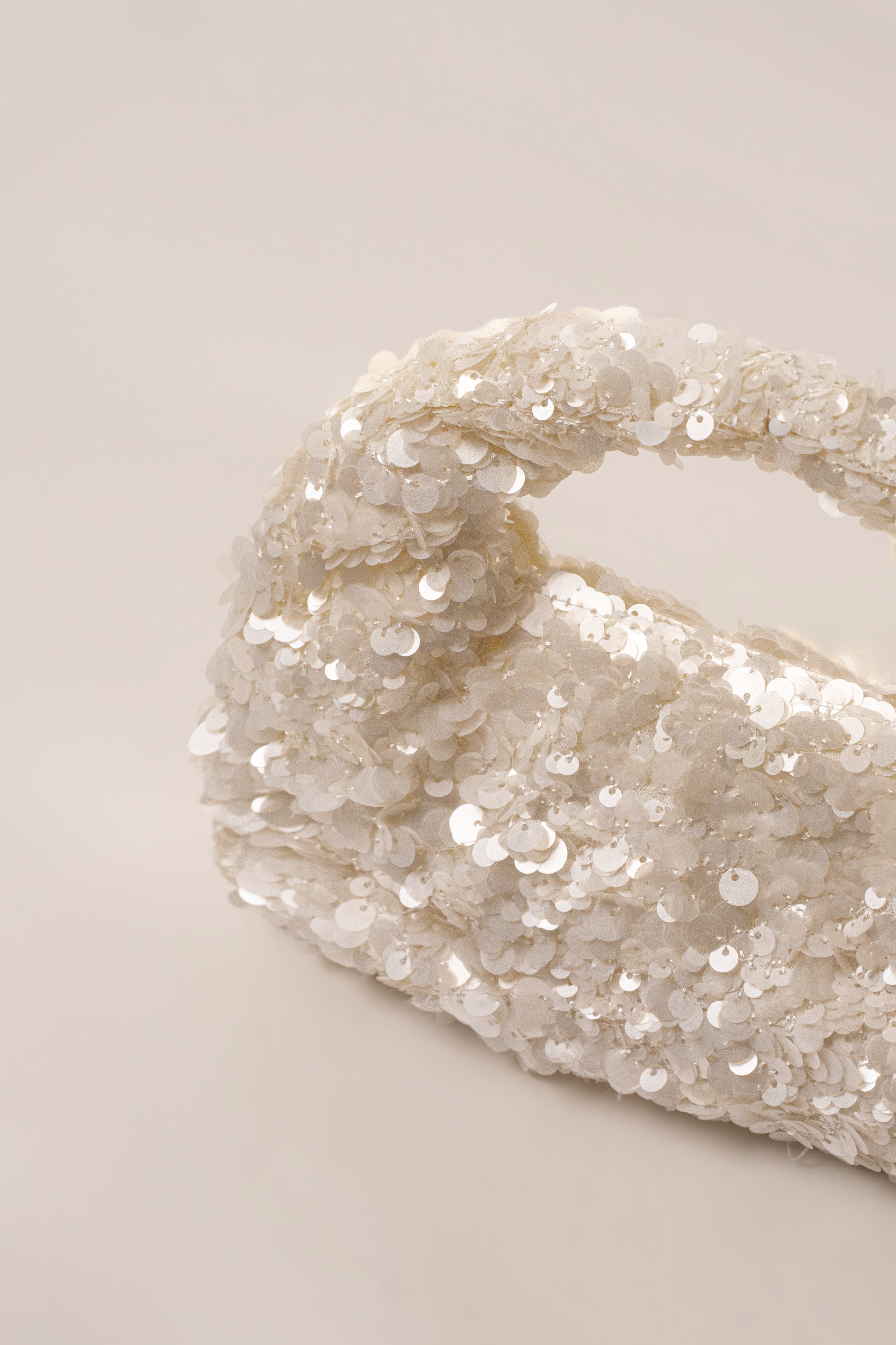 White Main Event Sequin Handbag - JLUXLABEL