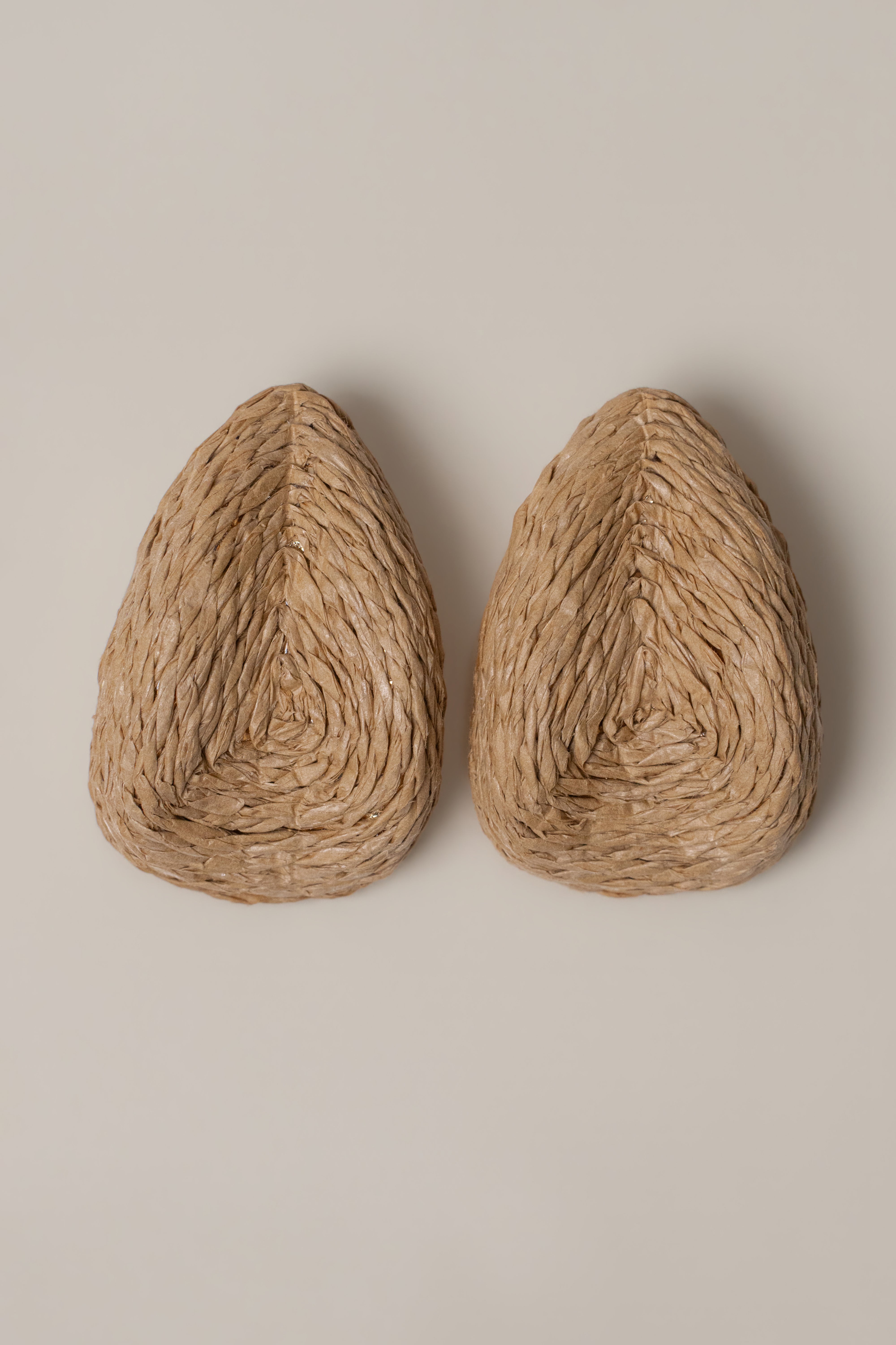 Brown Beach Club Raffia Earrings - JLUXLABEL
