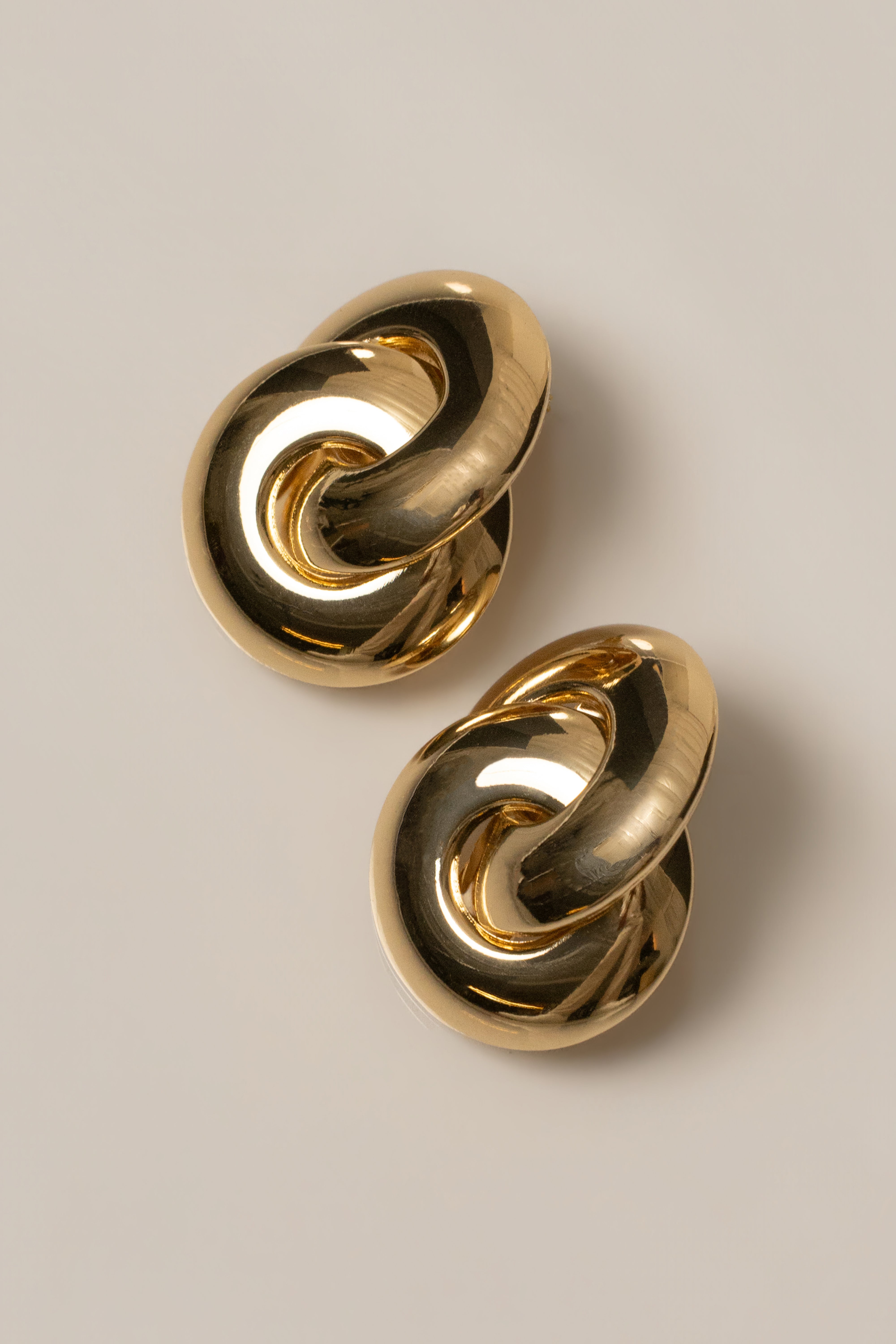 Gold Infinite Loop Earrings - JLUXLABEL