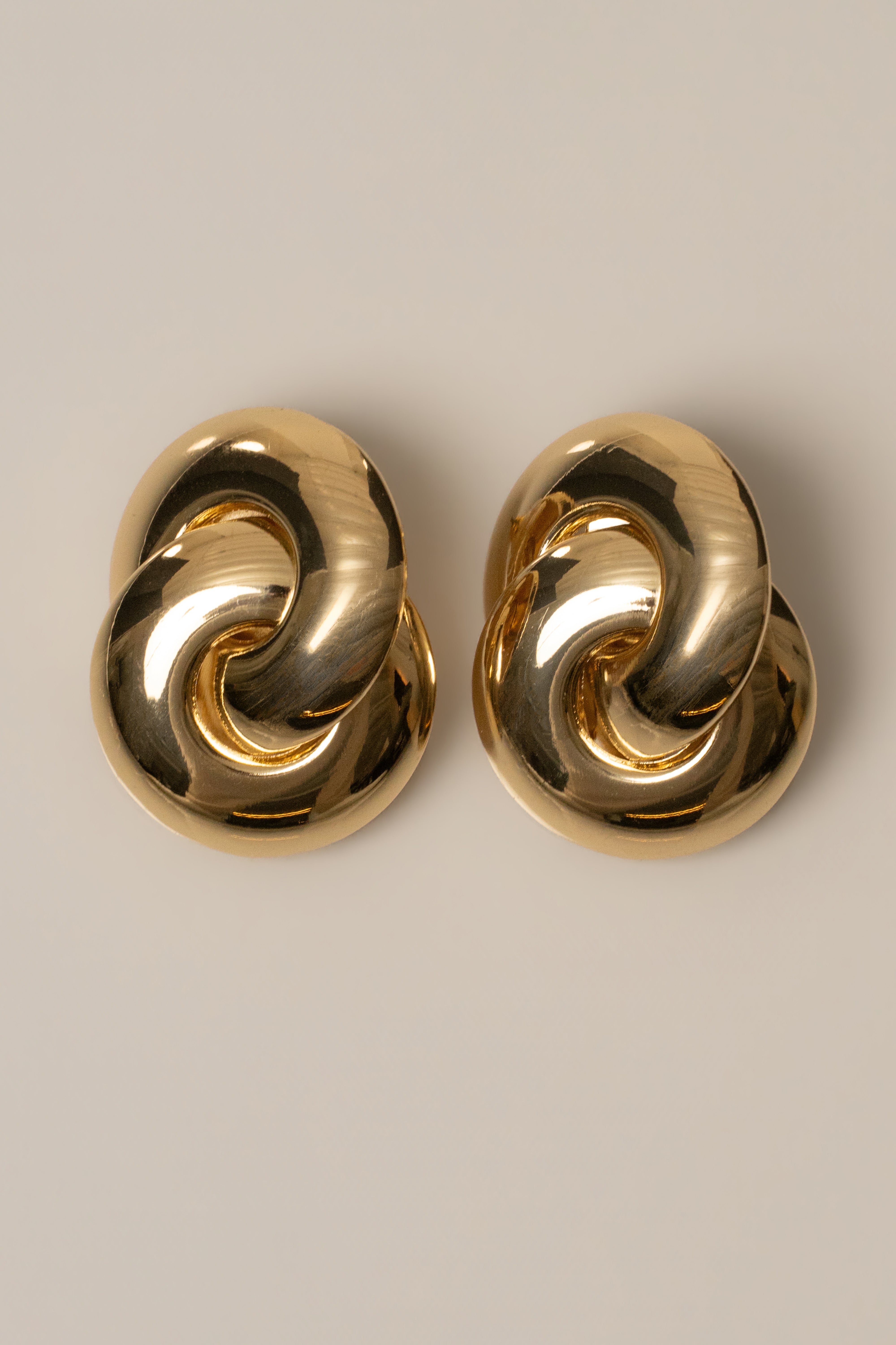 Gold Infinite Loop Earrings - JLUXLABEL