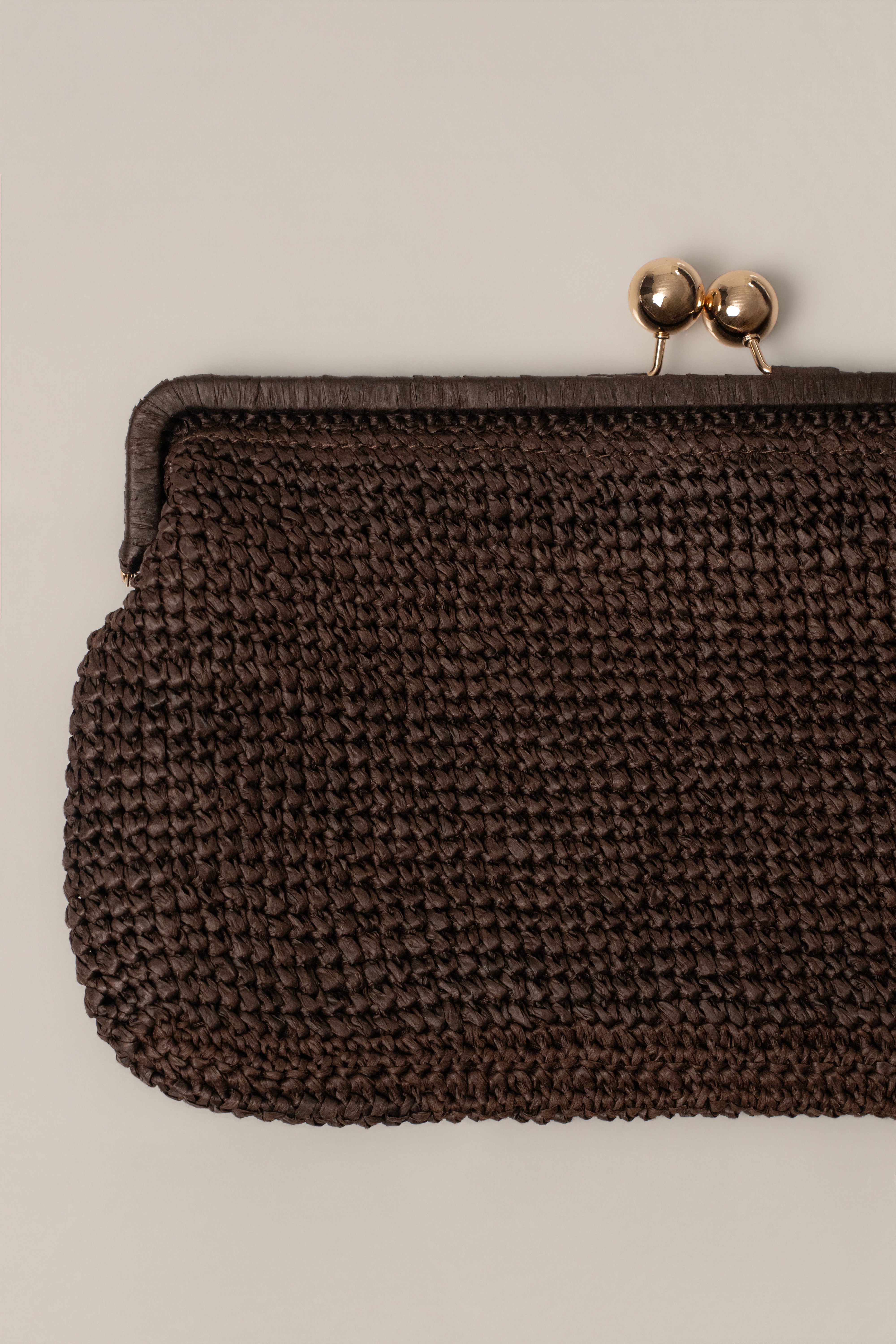 Chocolate Sunkissed Clasp Clutch - JLUXLABEL