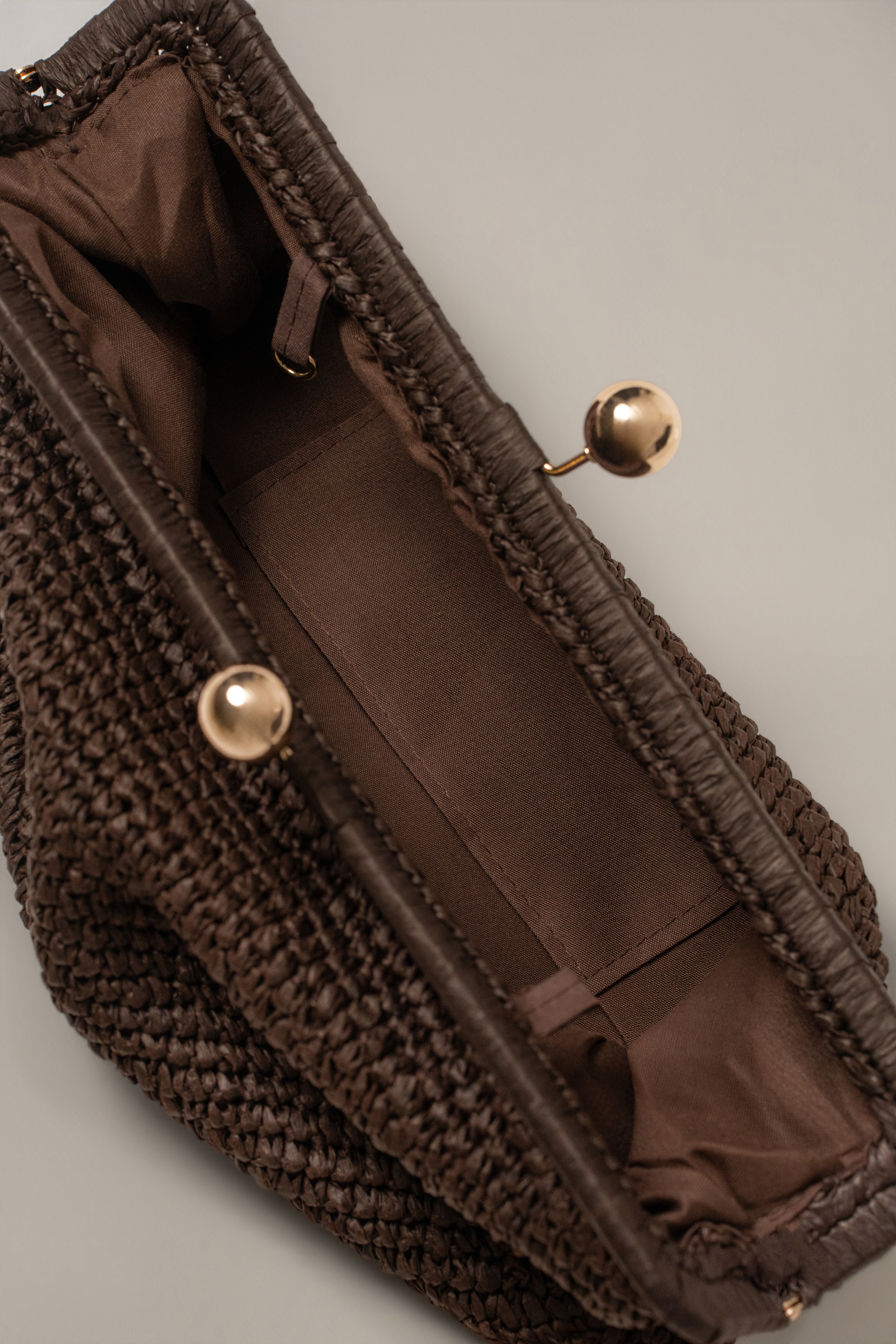 Chocolate Sunkissed Clasp Clutch - JLUXLABEL
