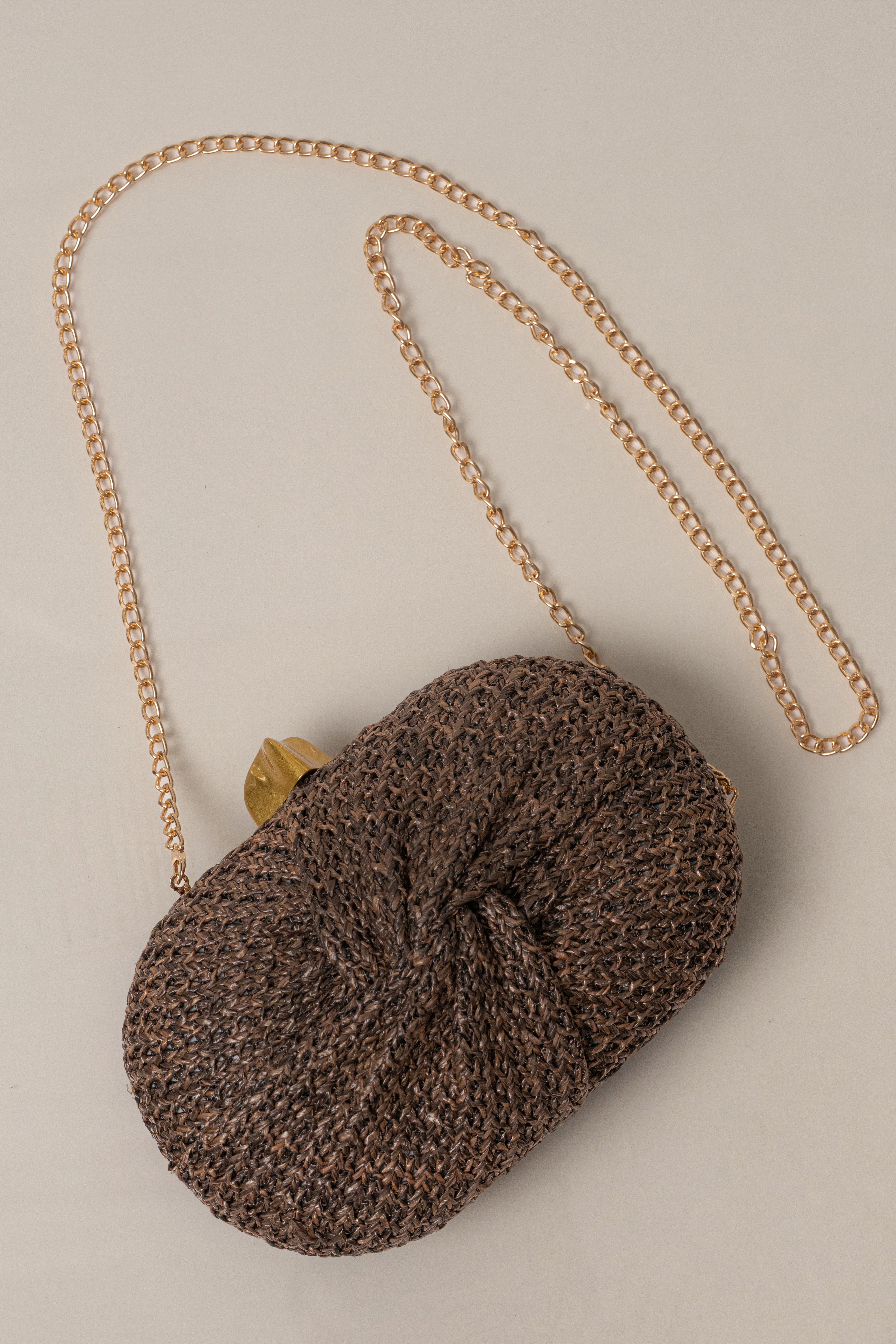 Brown Island Night Woven Bag - JLUXLABEL