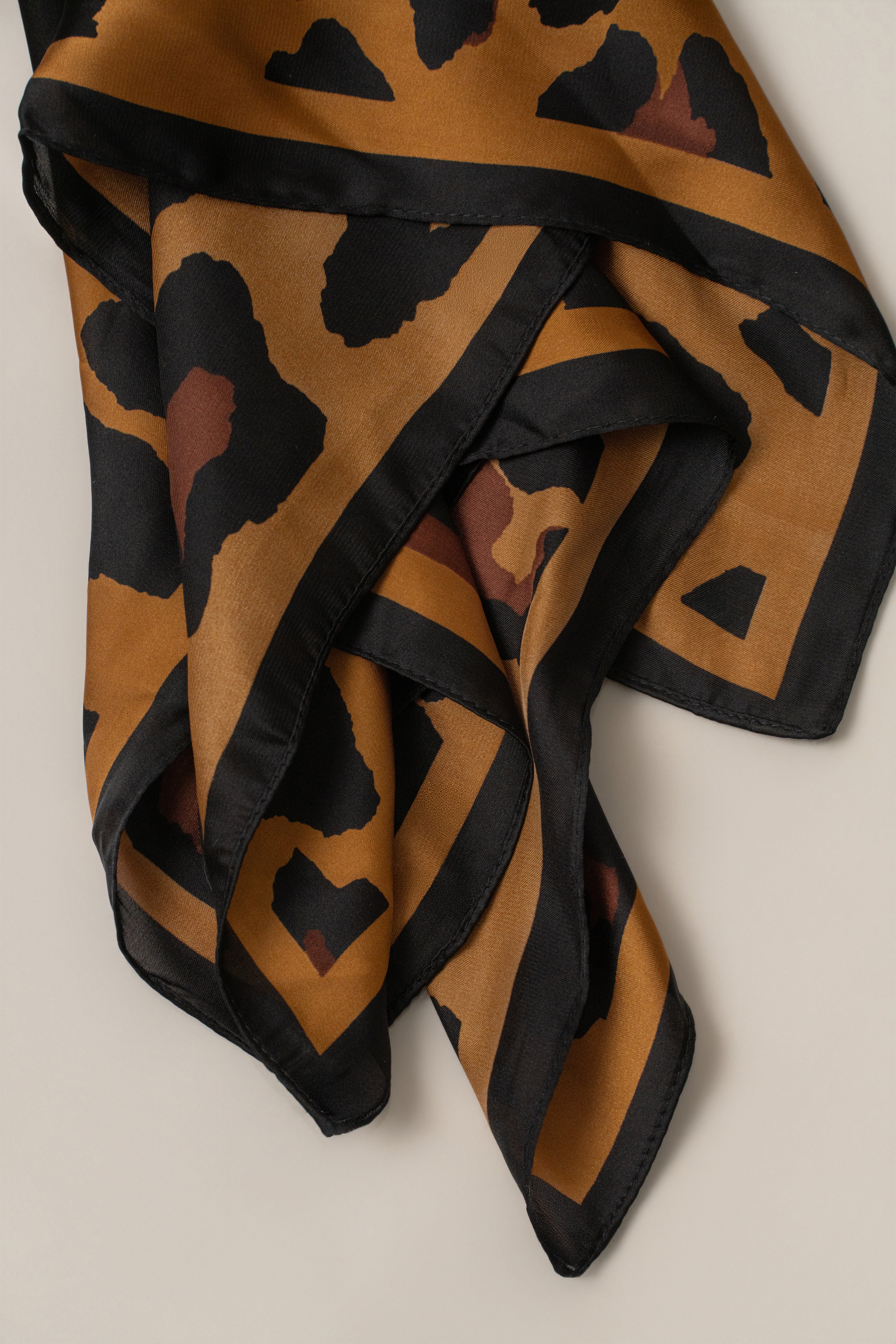 Brown Bold Nature scarf from JLUXLABEL, featuring a soft fabric with a stylish, nature-inspired pattern.