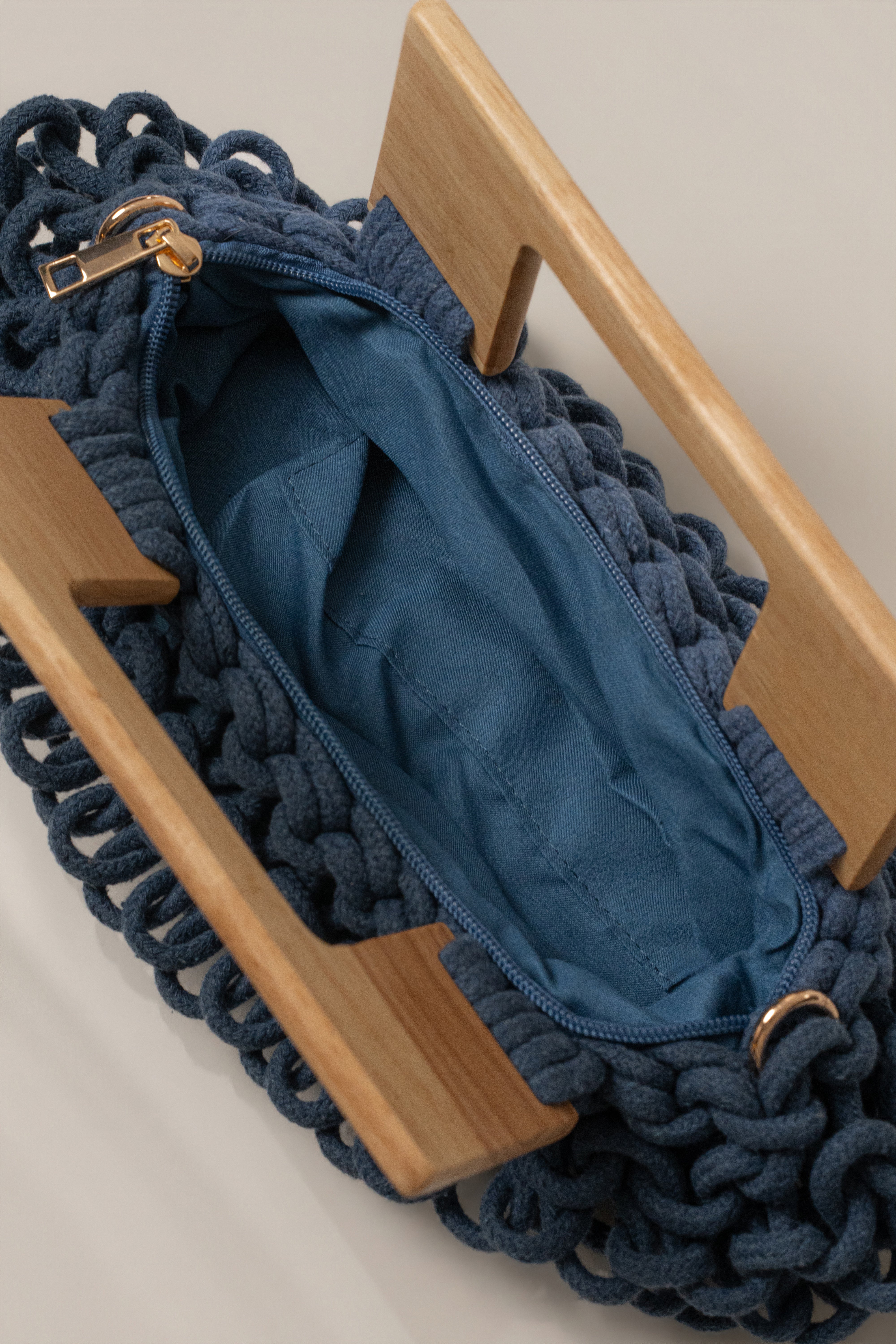 Blue Coastal Weave Shoulder Bag - JLUXLABEL