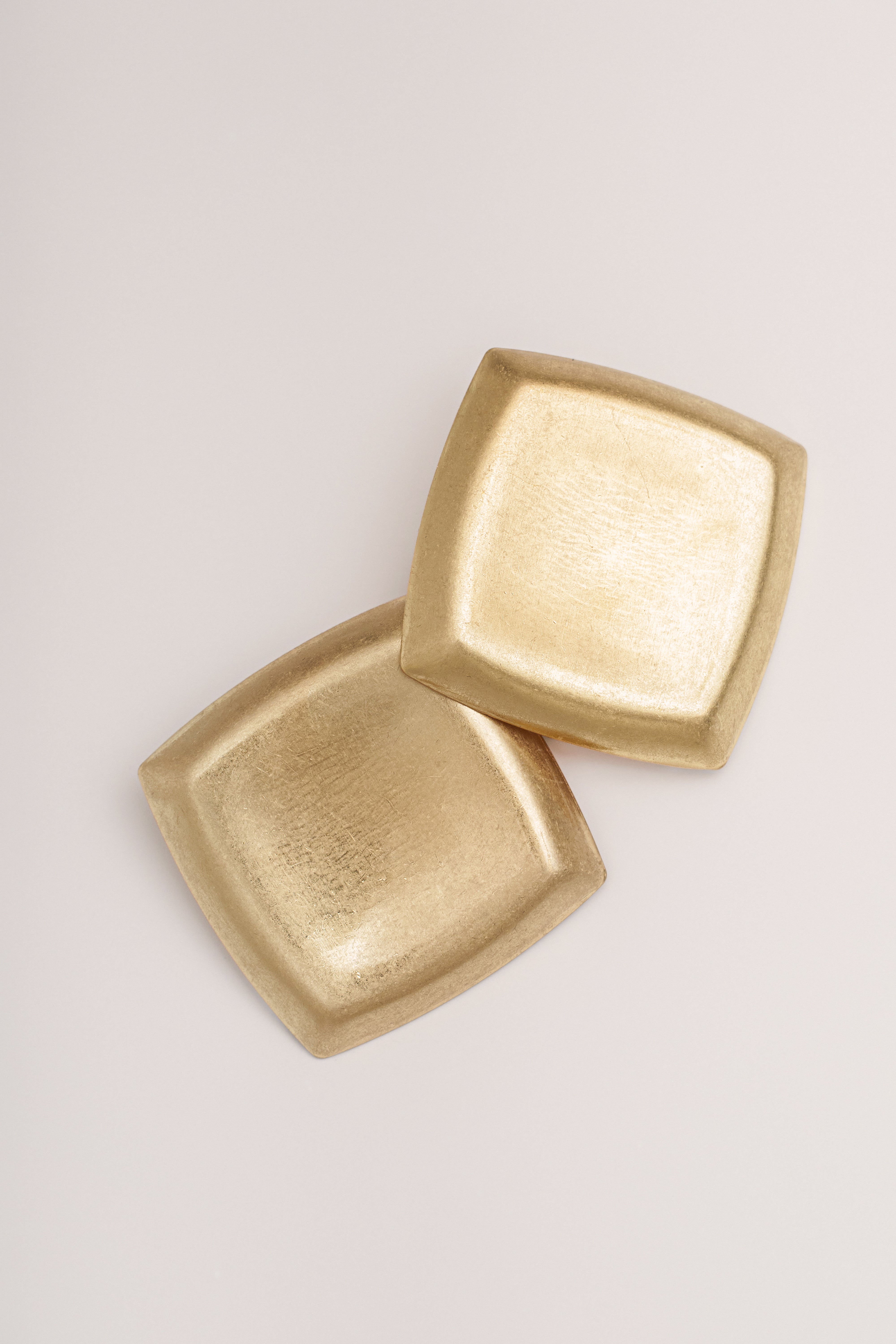Gold Via Squared Earrings - JLUXLABEL