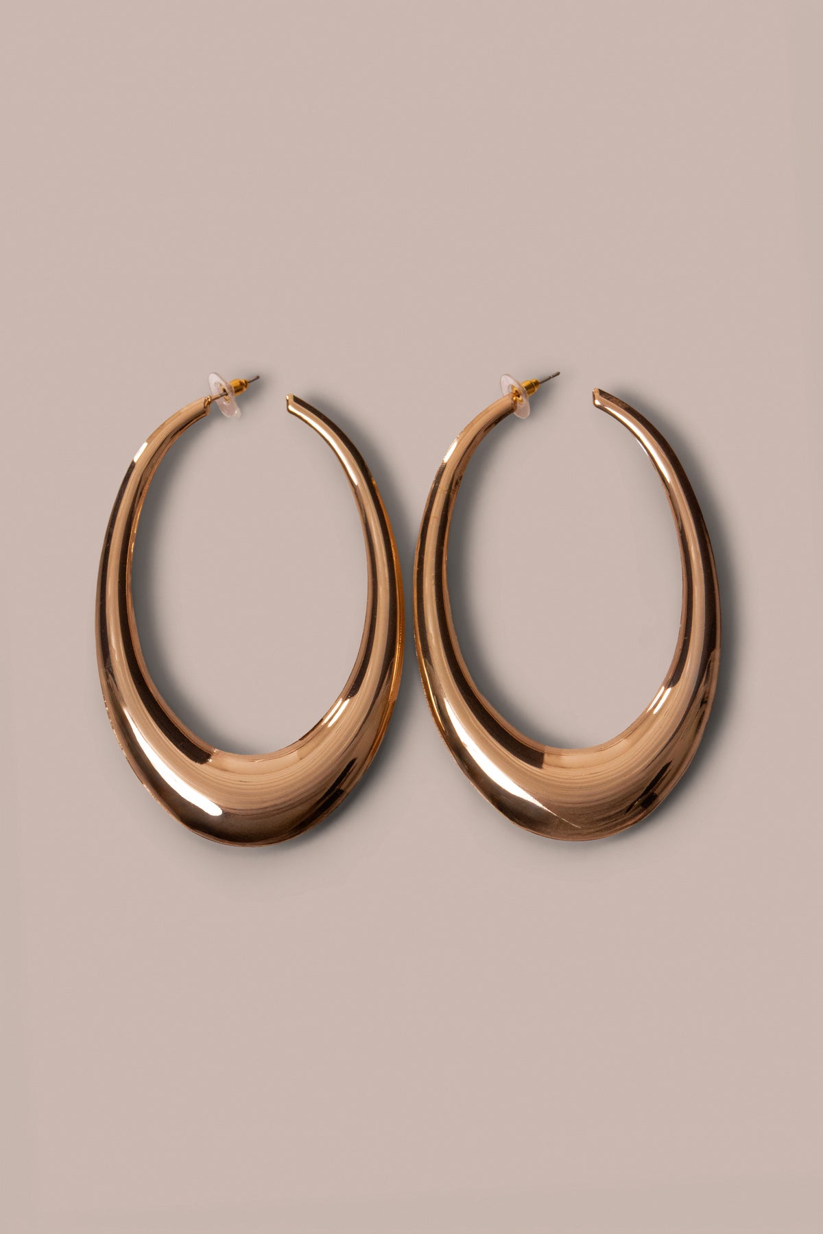 Gold Full Circle Drop Earrings