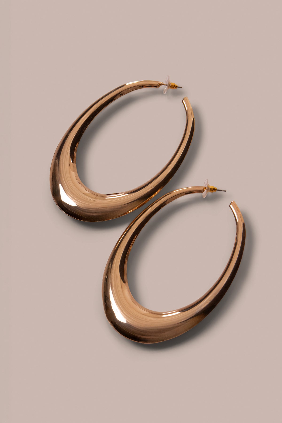 Gold Full Circle Drop Earrings