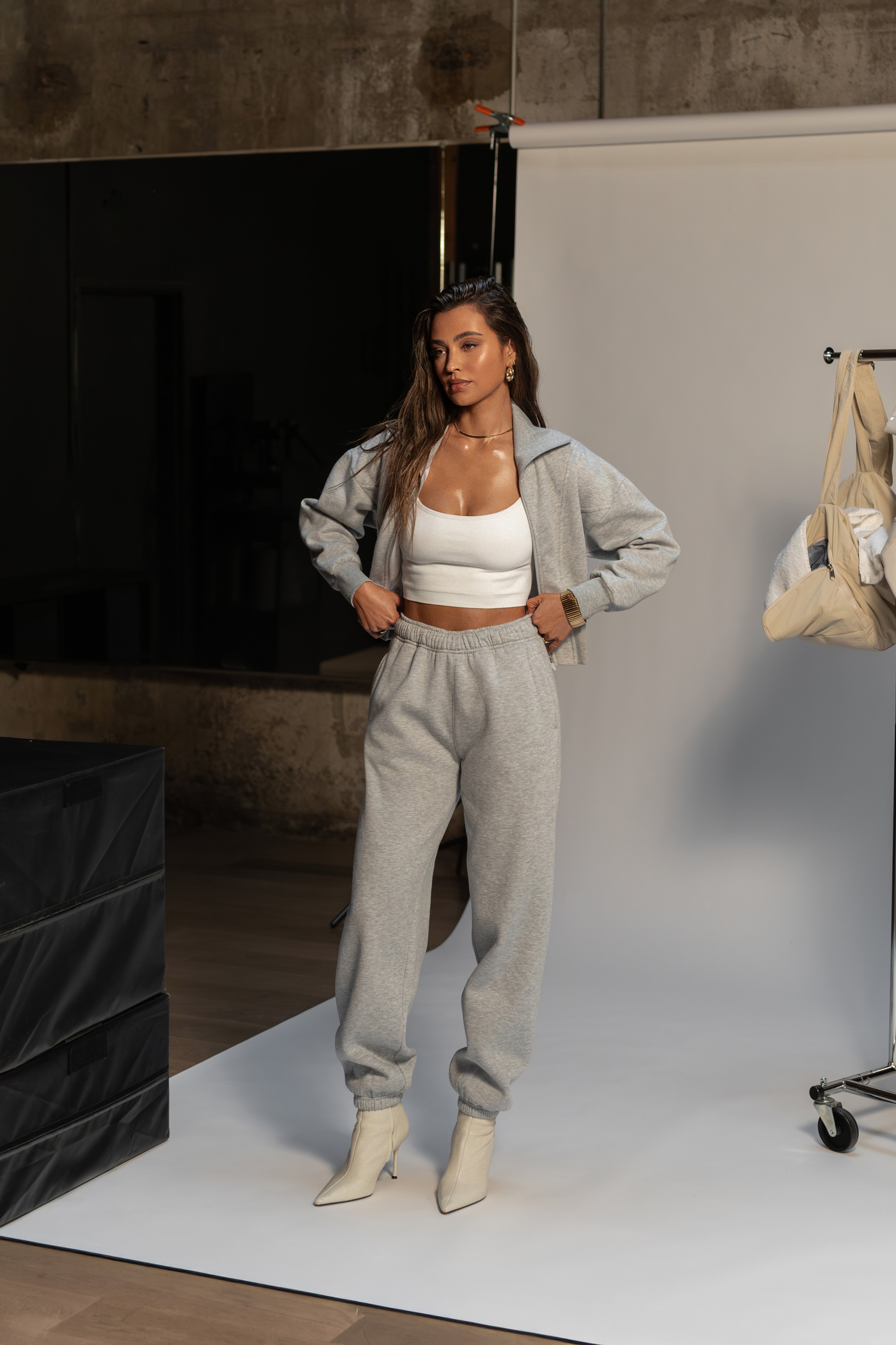 Heather Grey JLUXLABEL Logo Sweatpants - JLUXLABEL