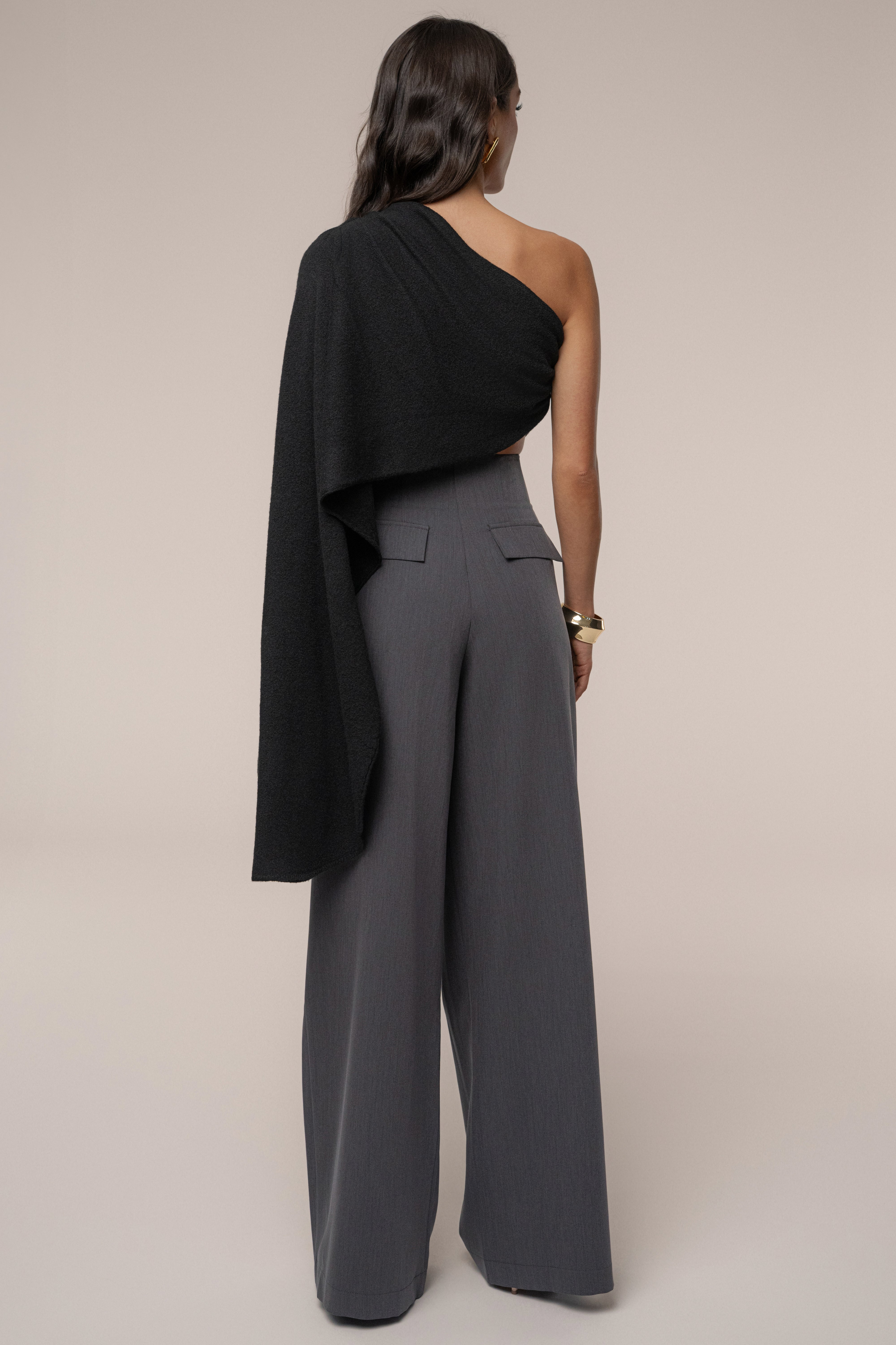 Black Capsule One Shoulder Top