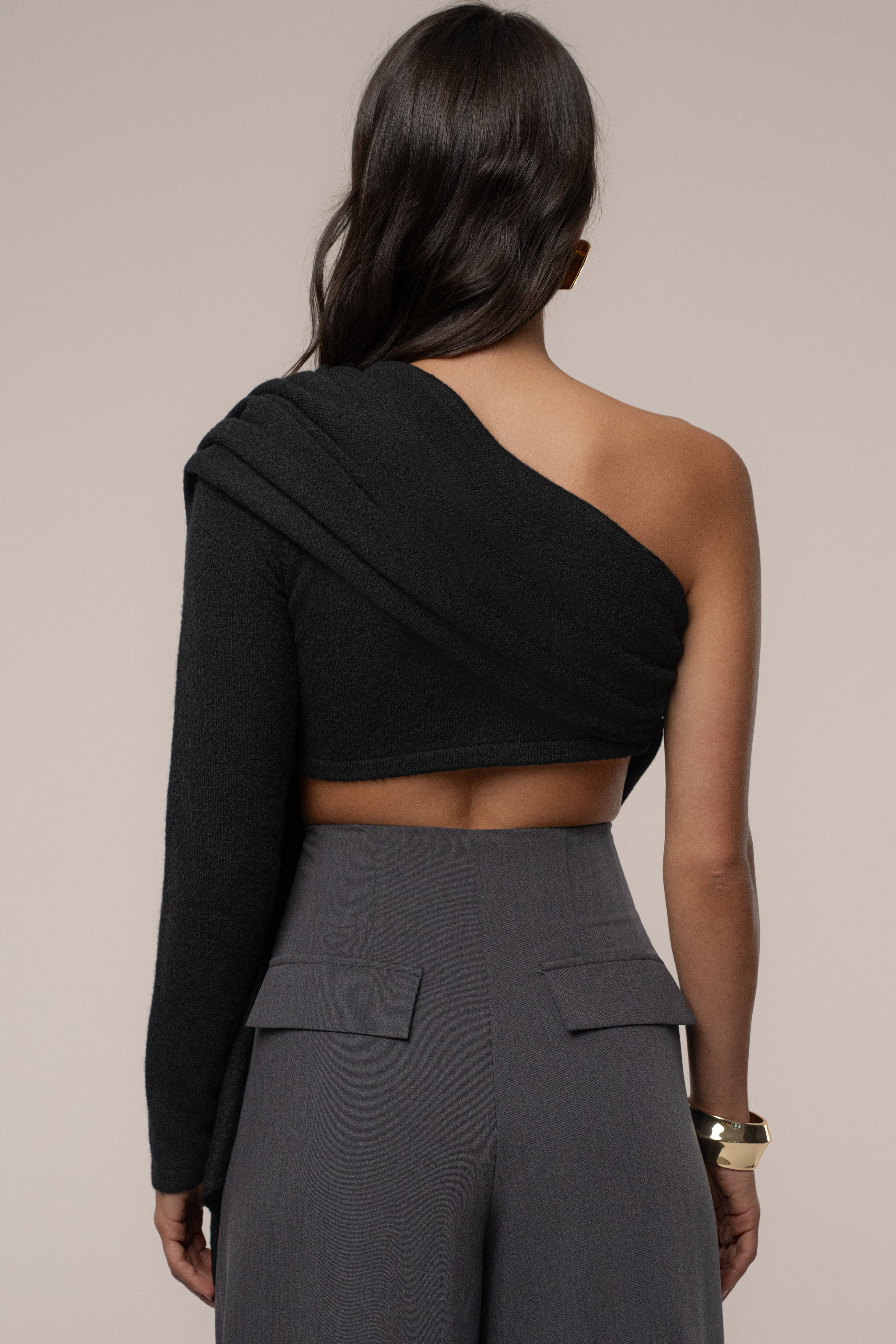 Black Capsule One Shoulder Top