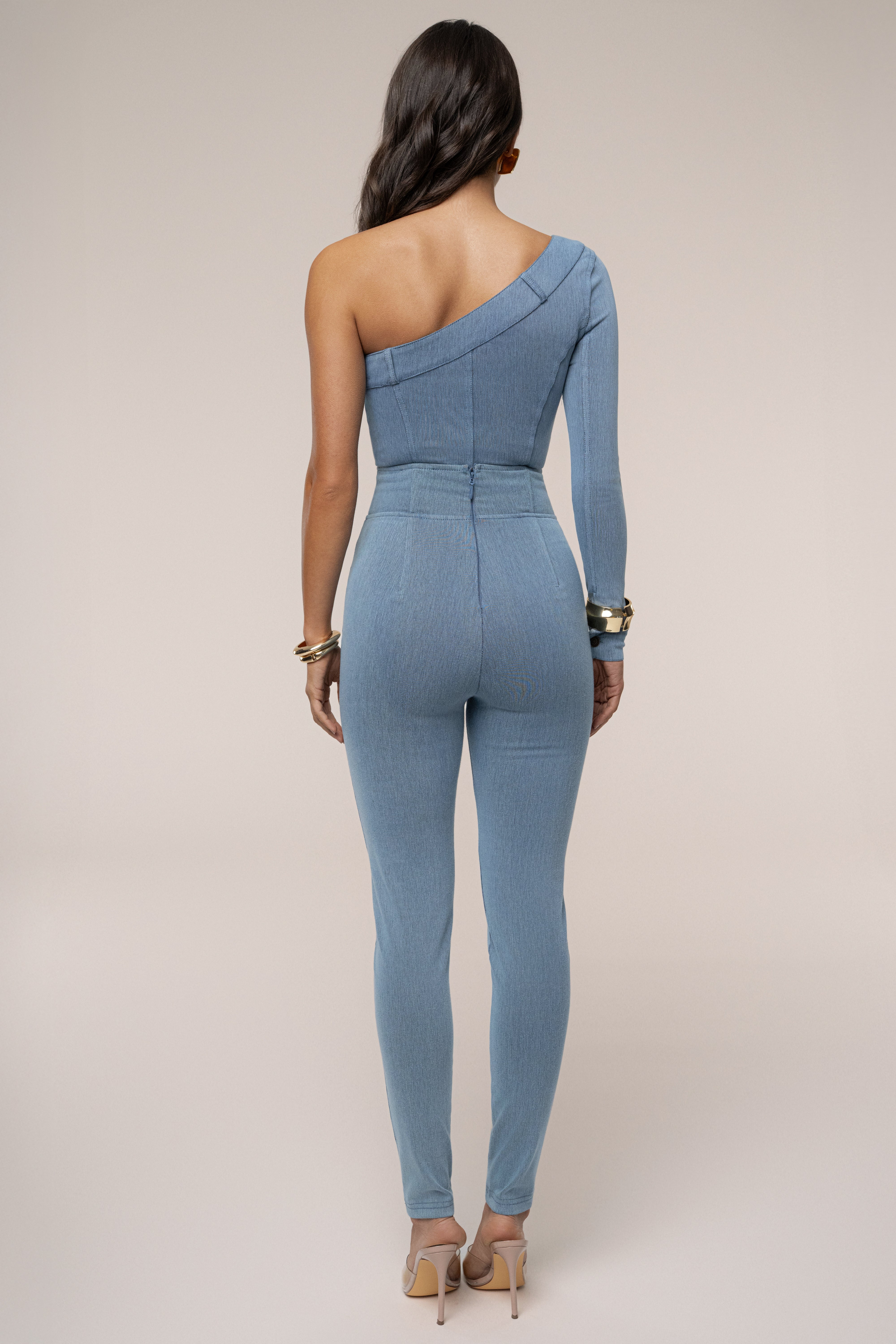 Medium Wash Button Me Up Bodysuit