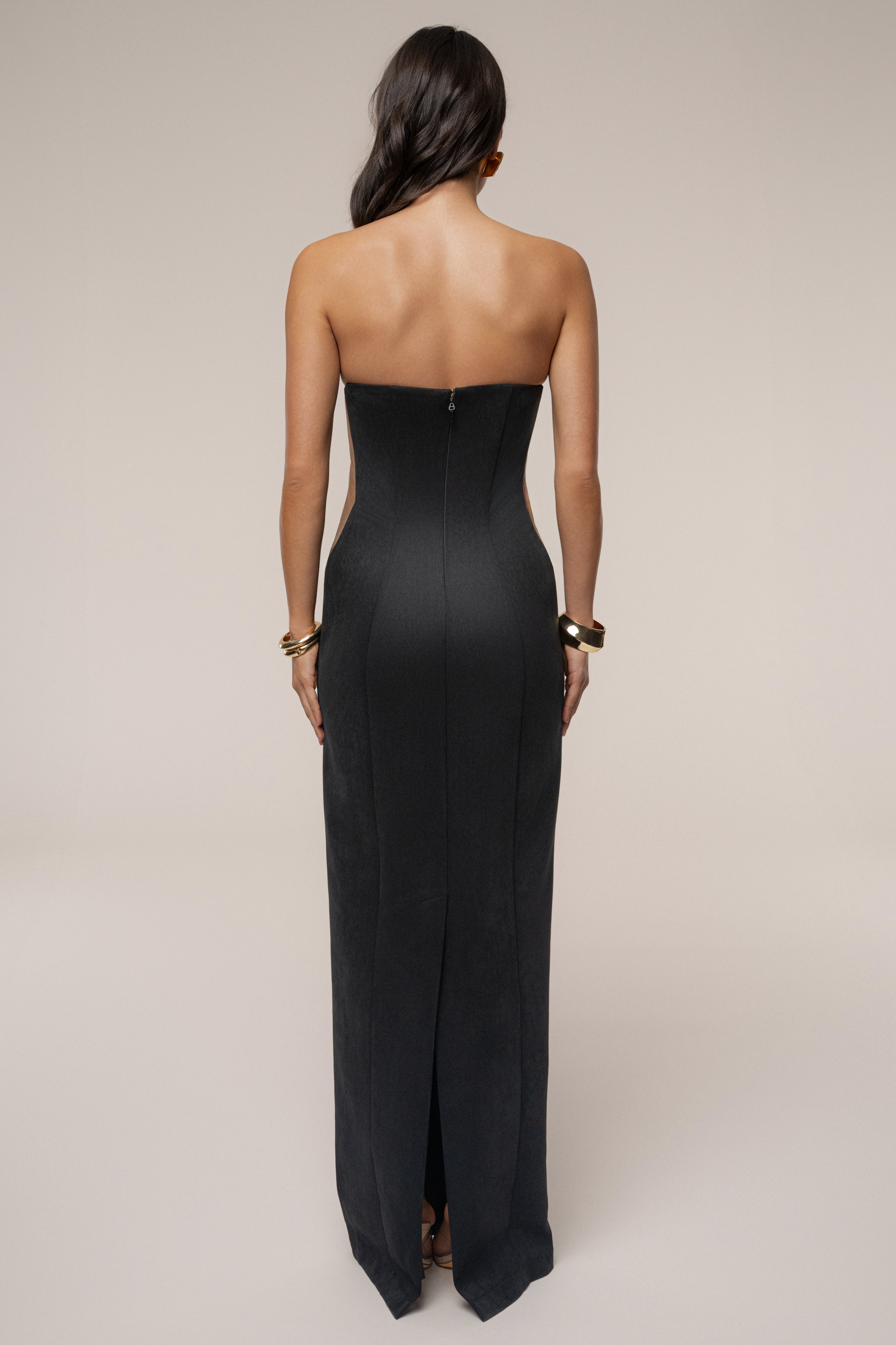 Robe Maxi Madison en Suède Noire