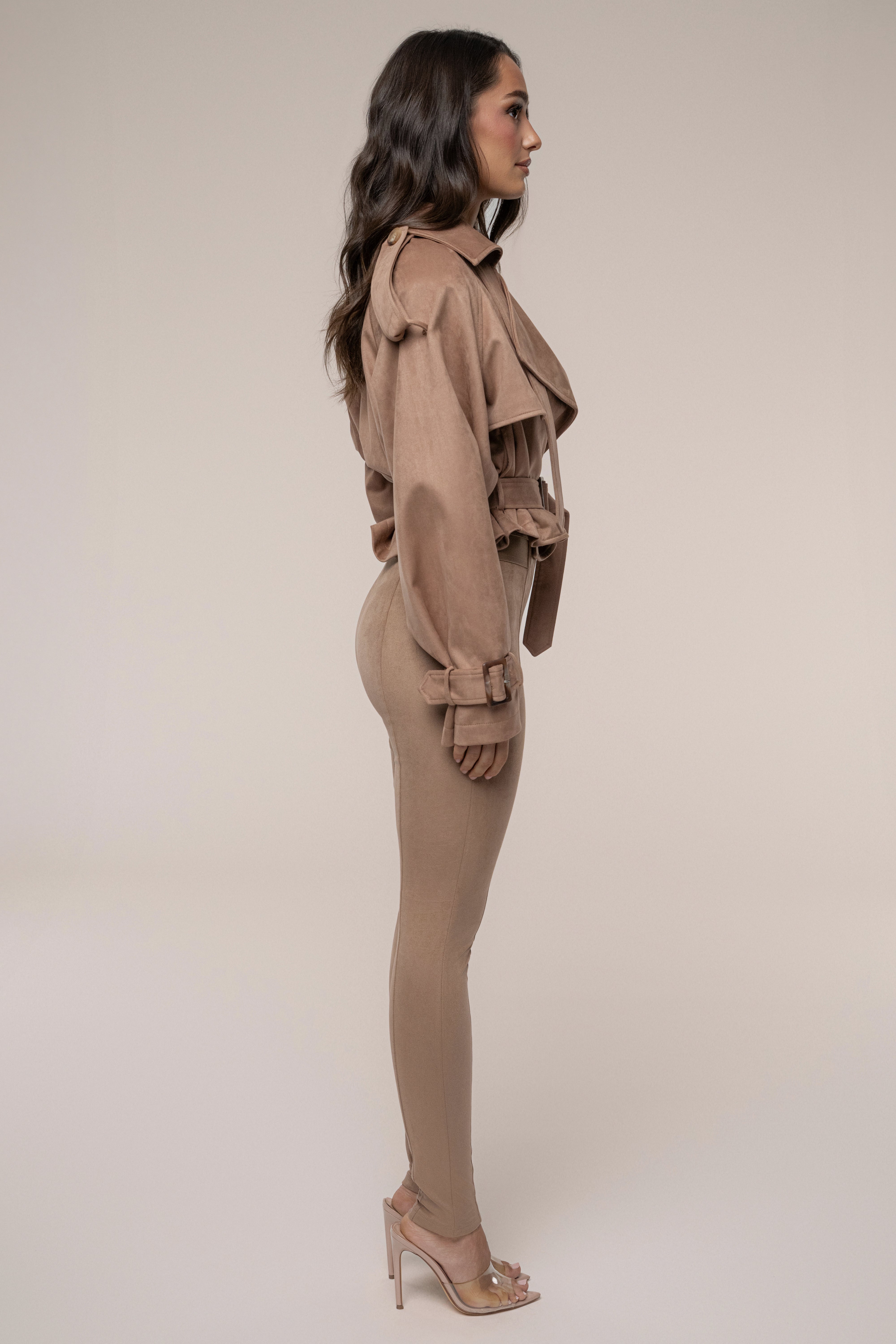 Tan Latte Cropped Jacket