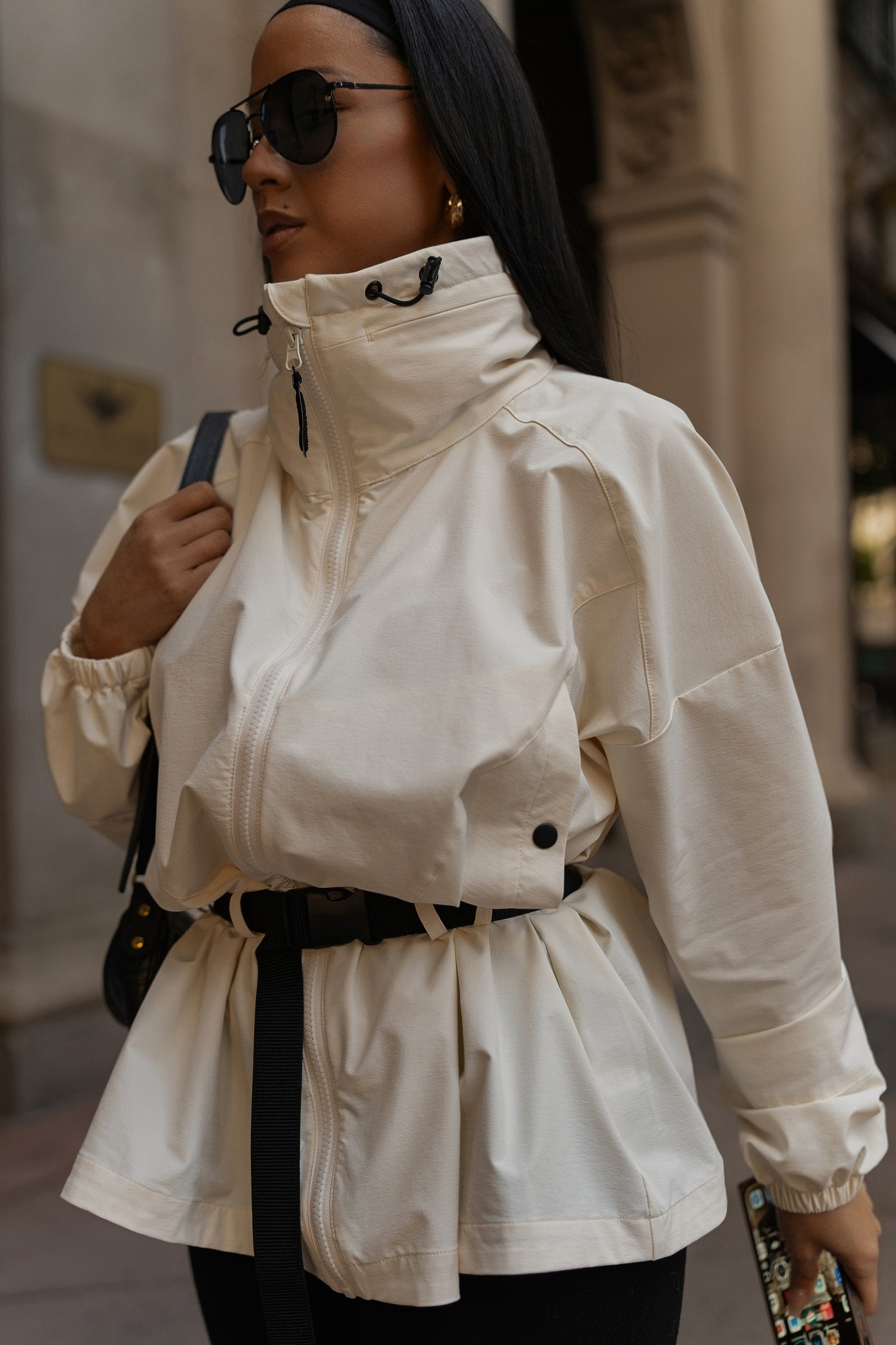 Buttercream Willow Belted Jacket - JLUXLABEL