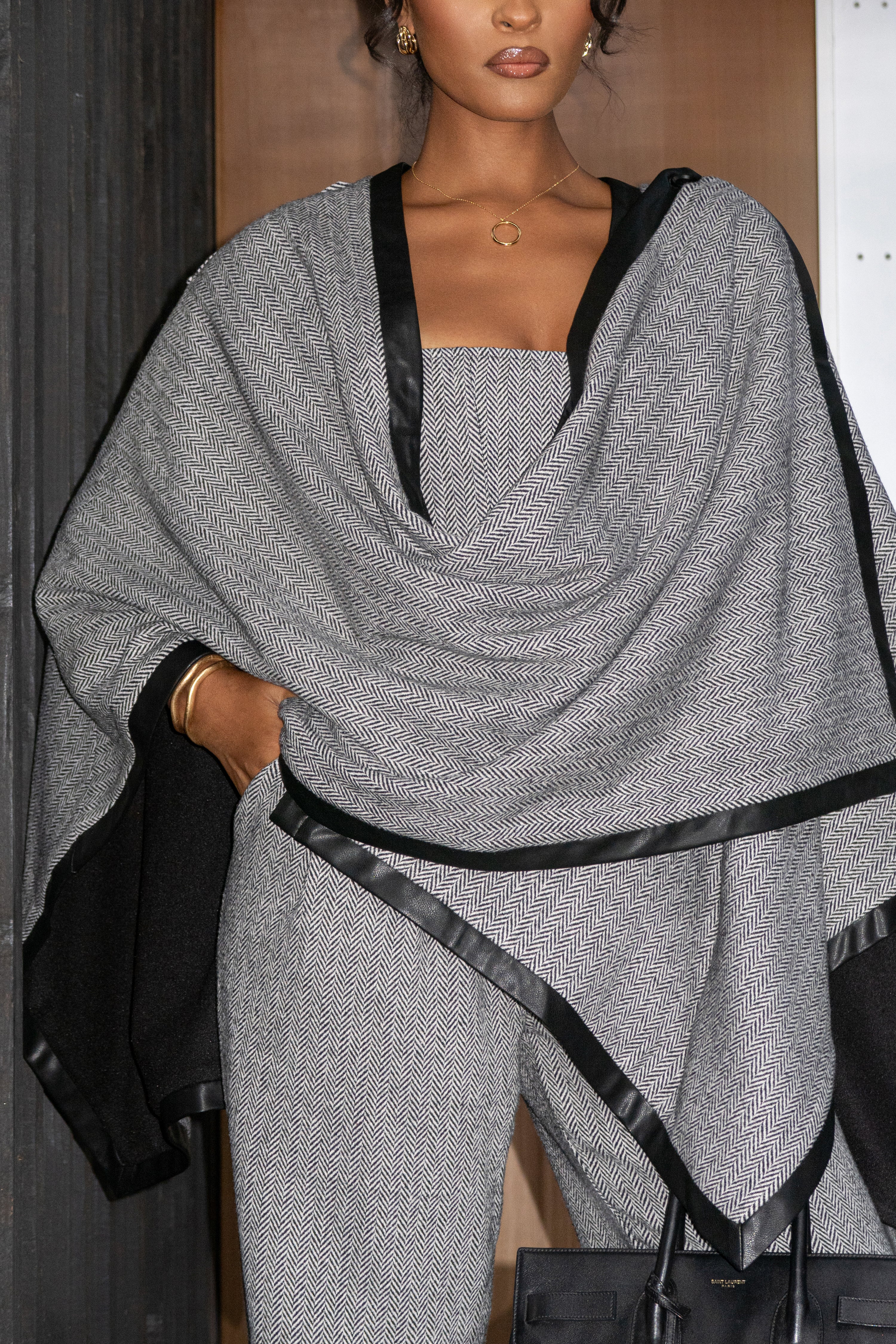 Herringbone Reversible Shawl - JLUXLABEL