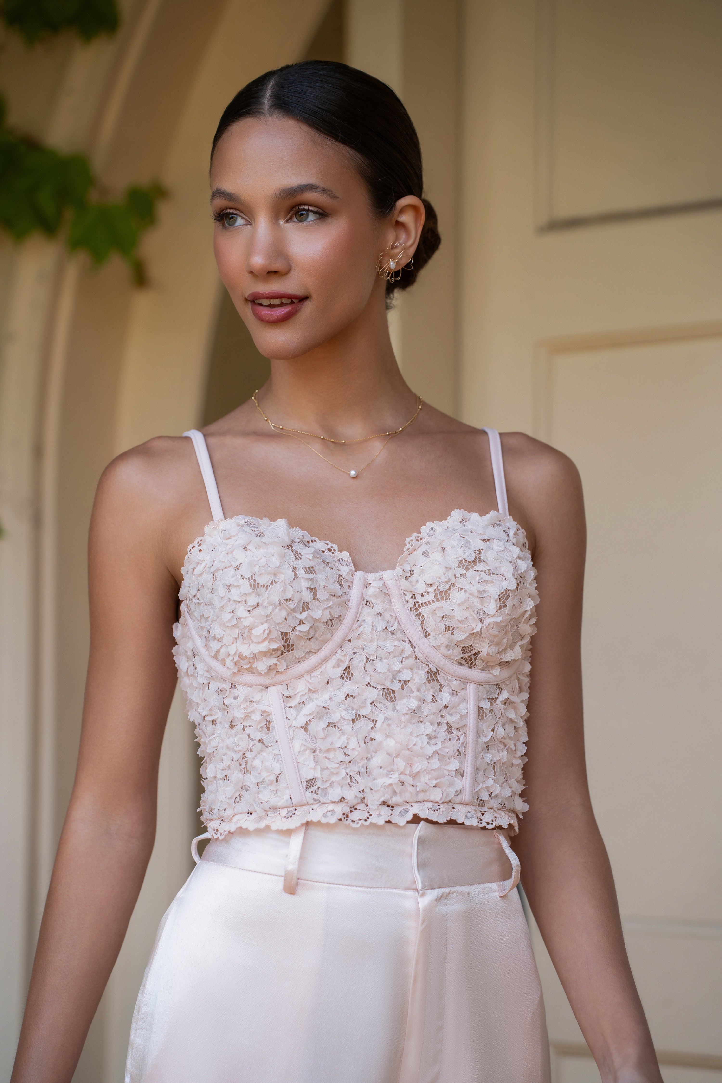 Blush Yours Truly Lace Corset - JLUXLABEL