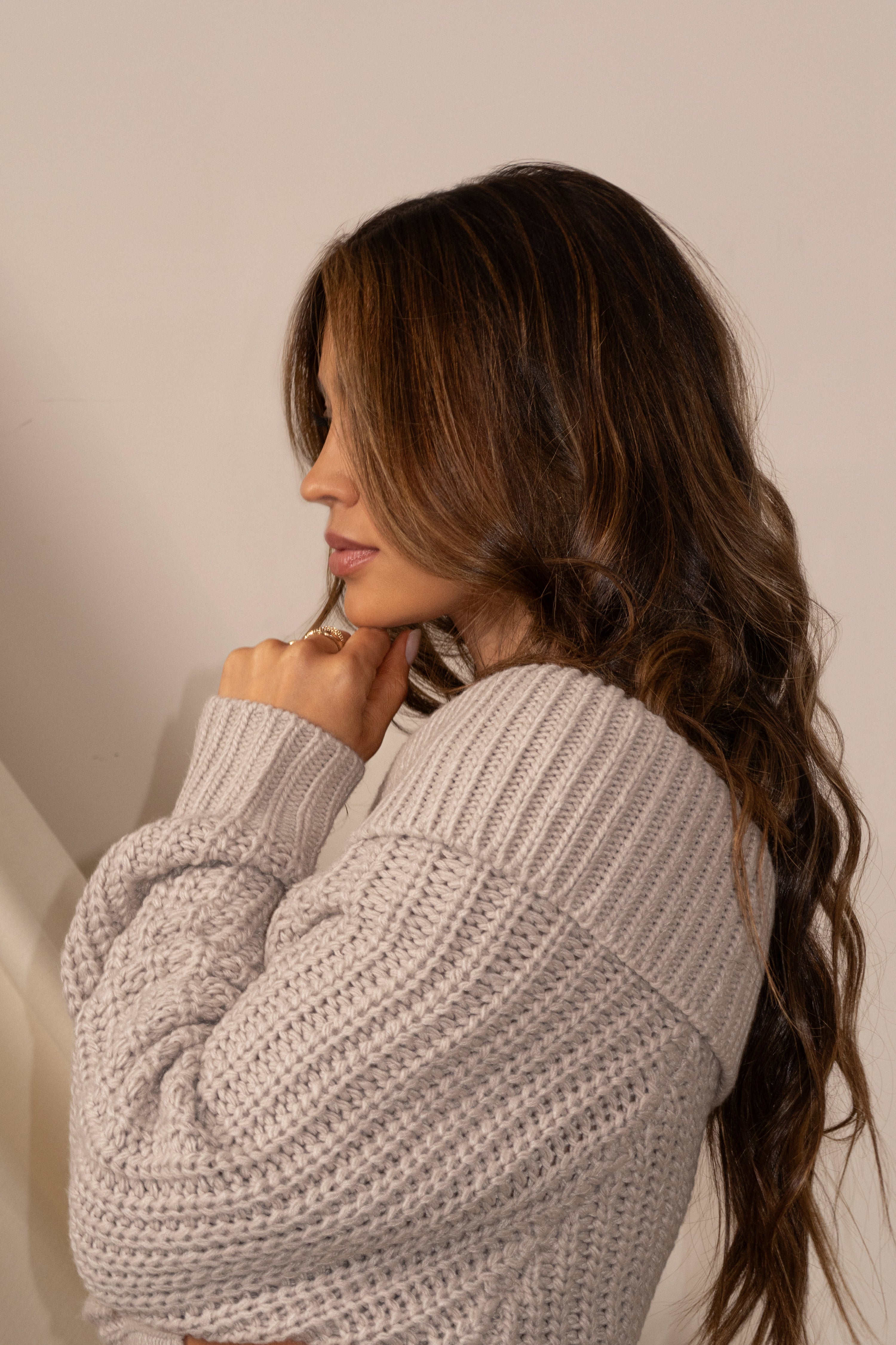 Stone Monette Cable Knit Dress - JLUXLABEL