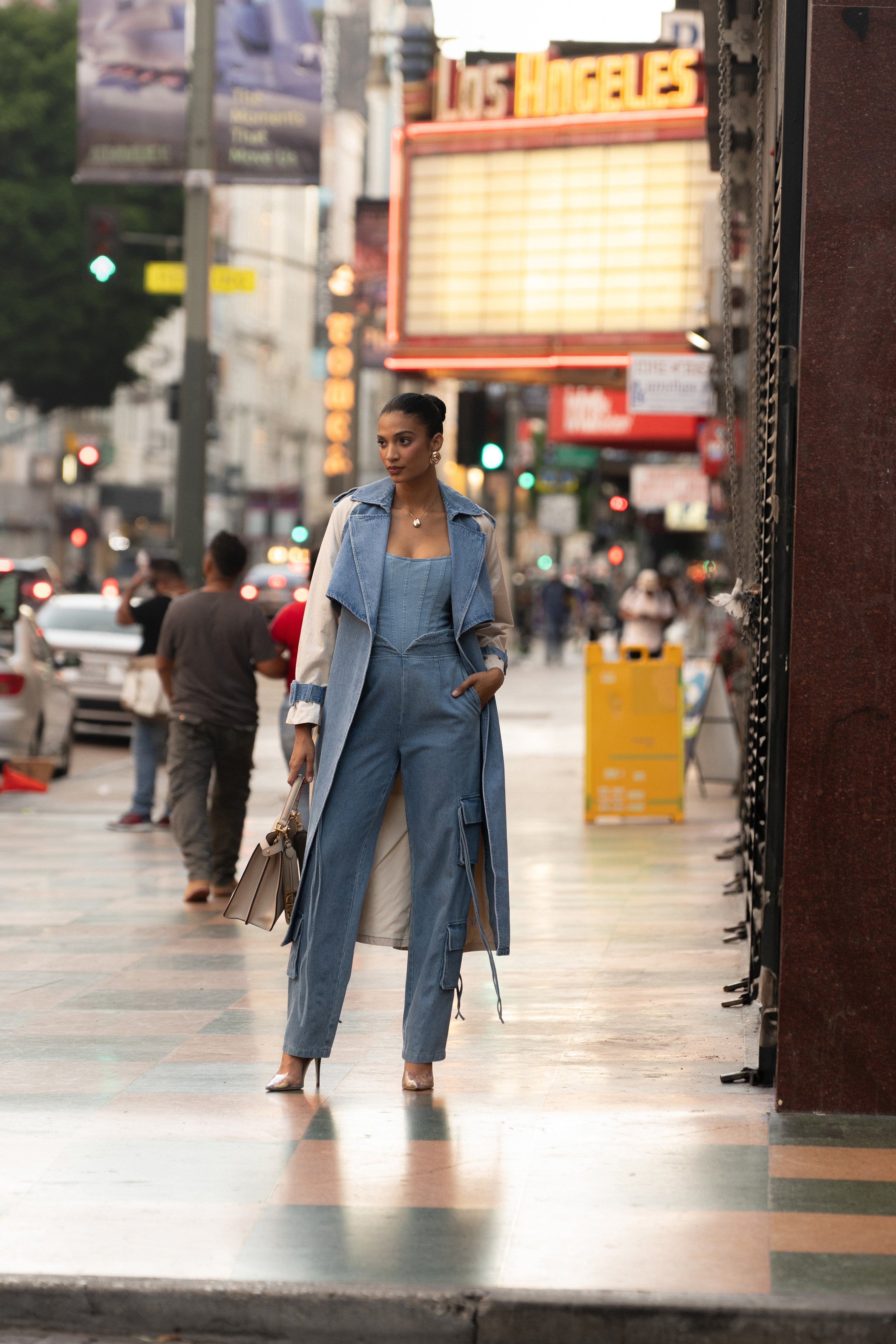 Medium Wash Fenix Reversible Denim Corset - JLUXLABEL