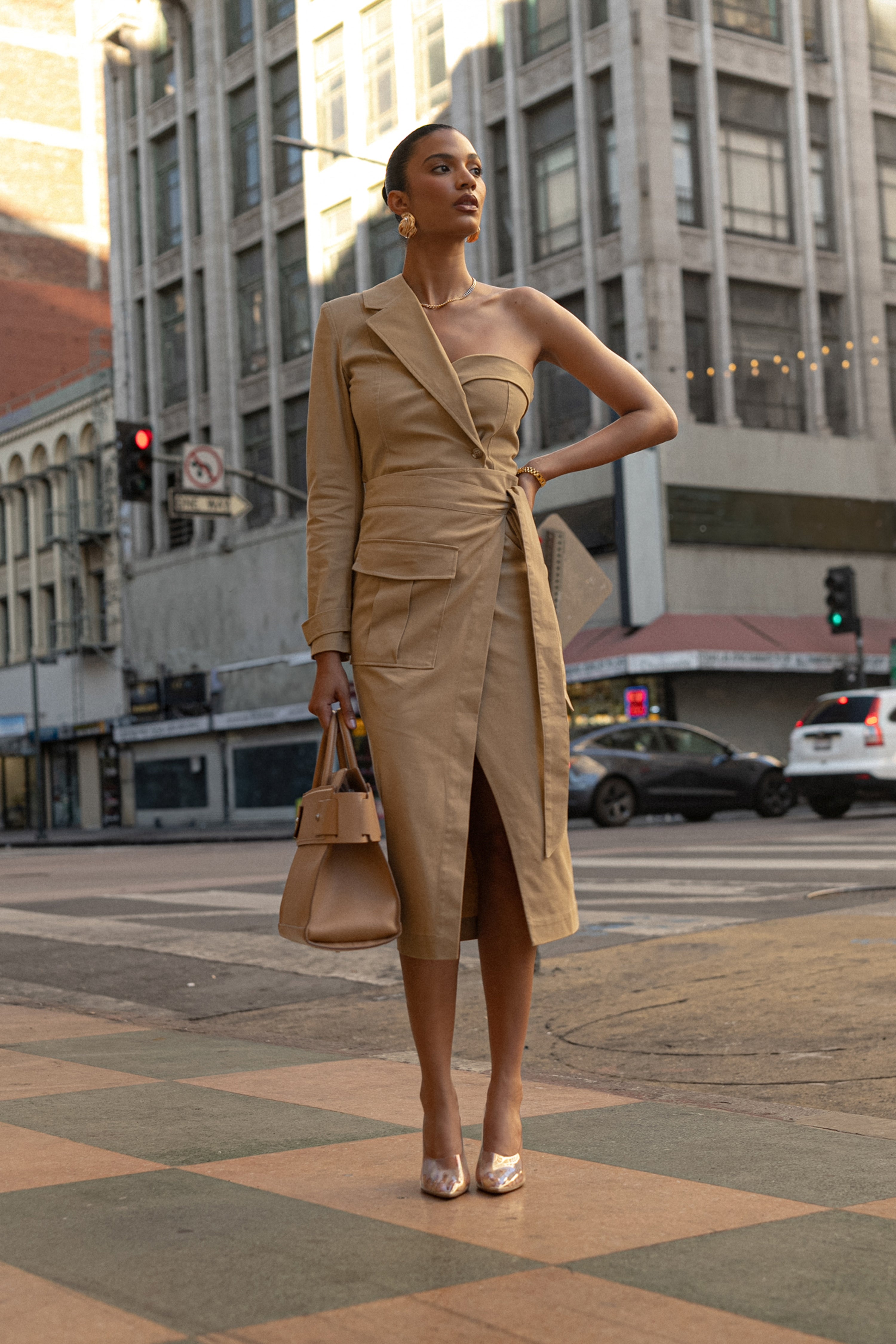 Khaki City Life Cargo Skirt - JLUXLABEL