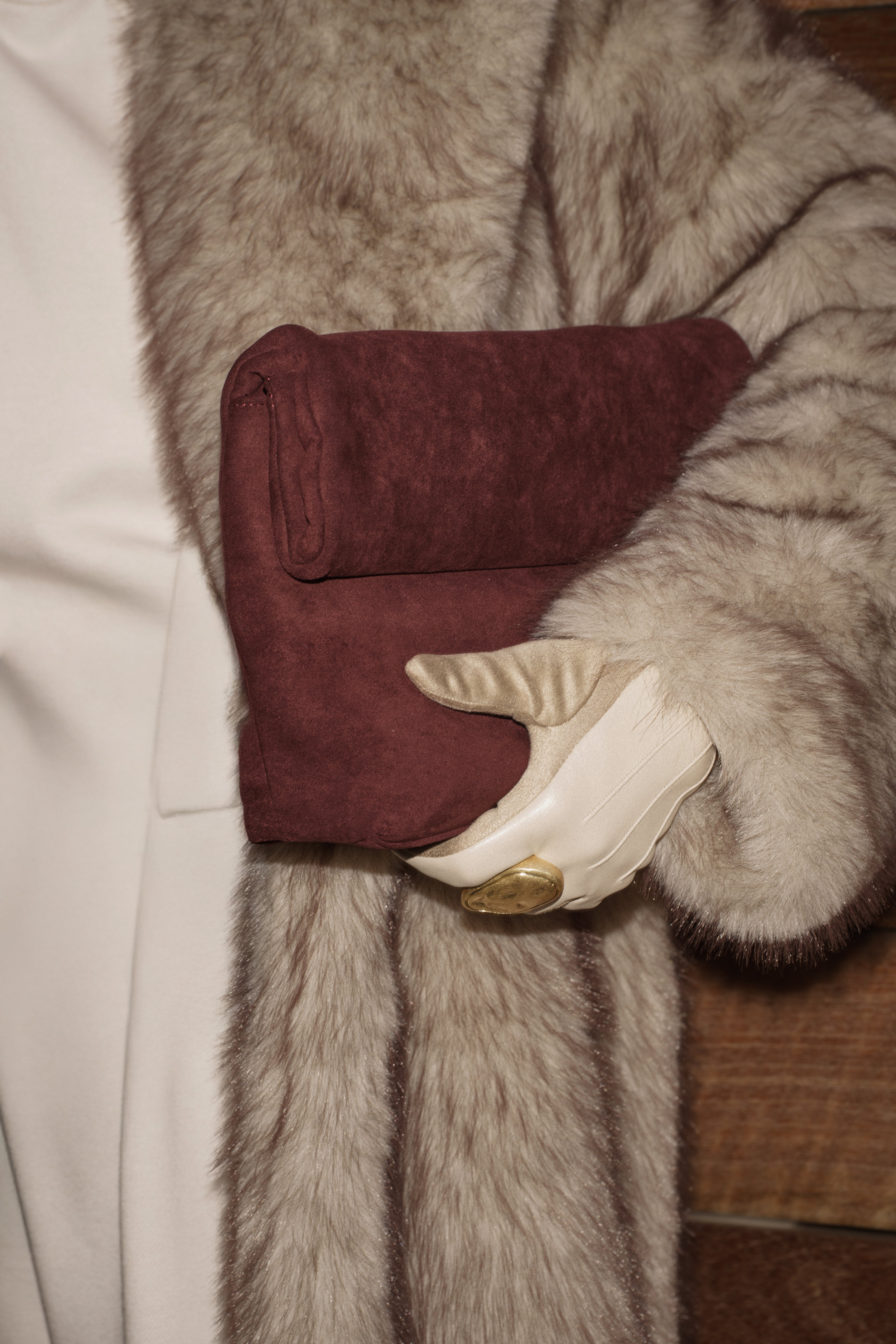 Burgundy City Night Crossbody Bag