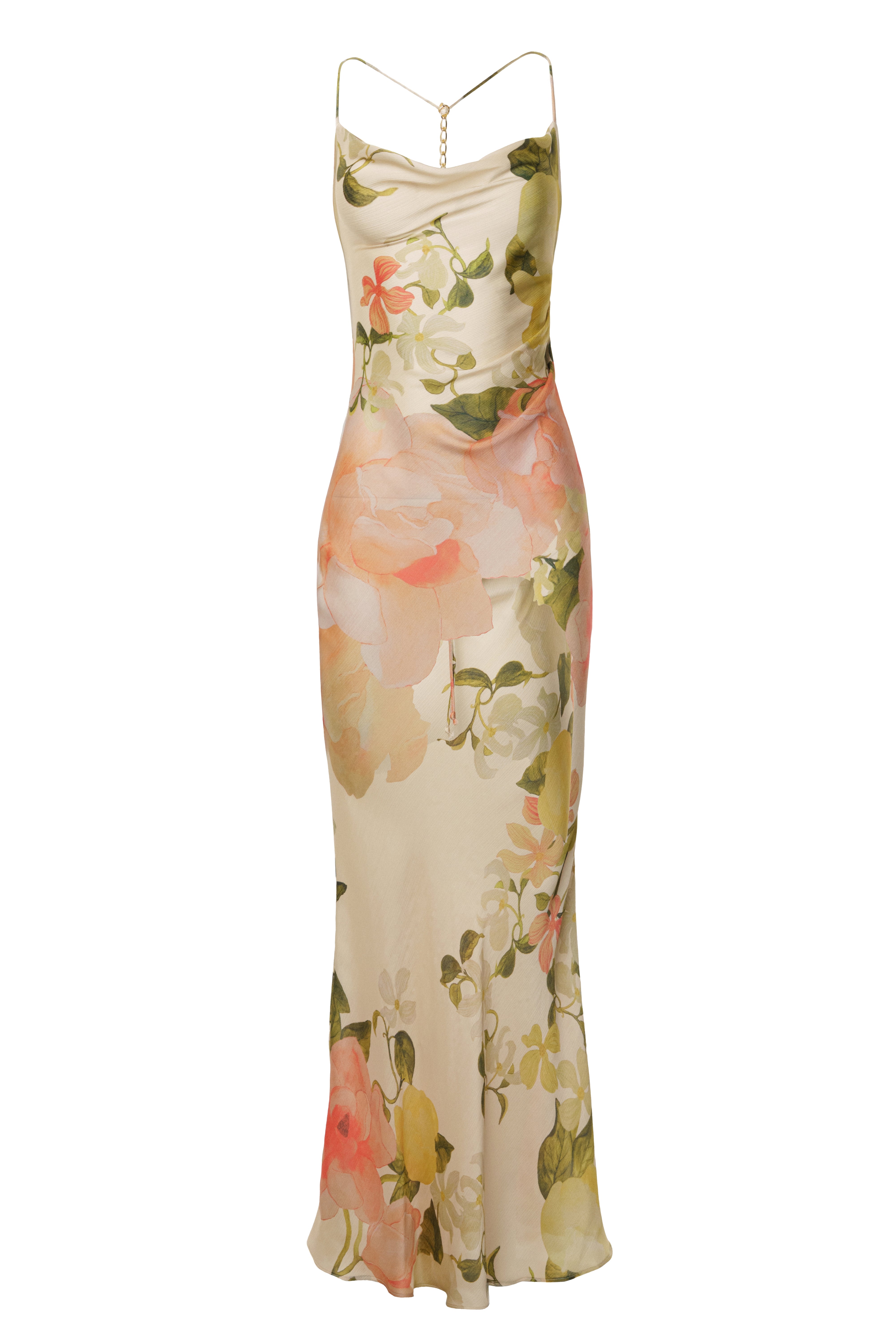 Ivory Summer Bloom Maxi Dress - JLUXLABEL
