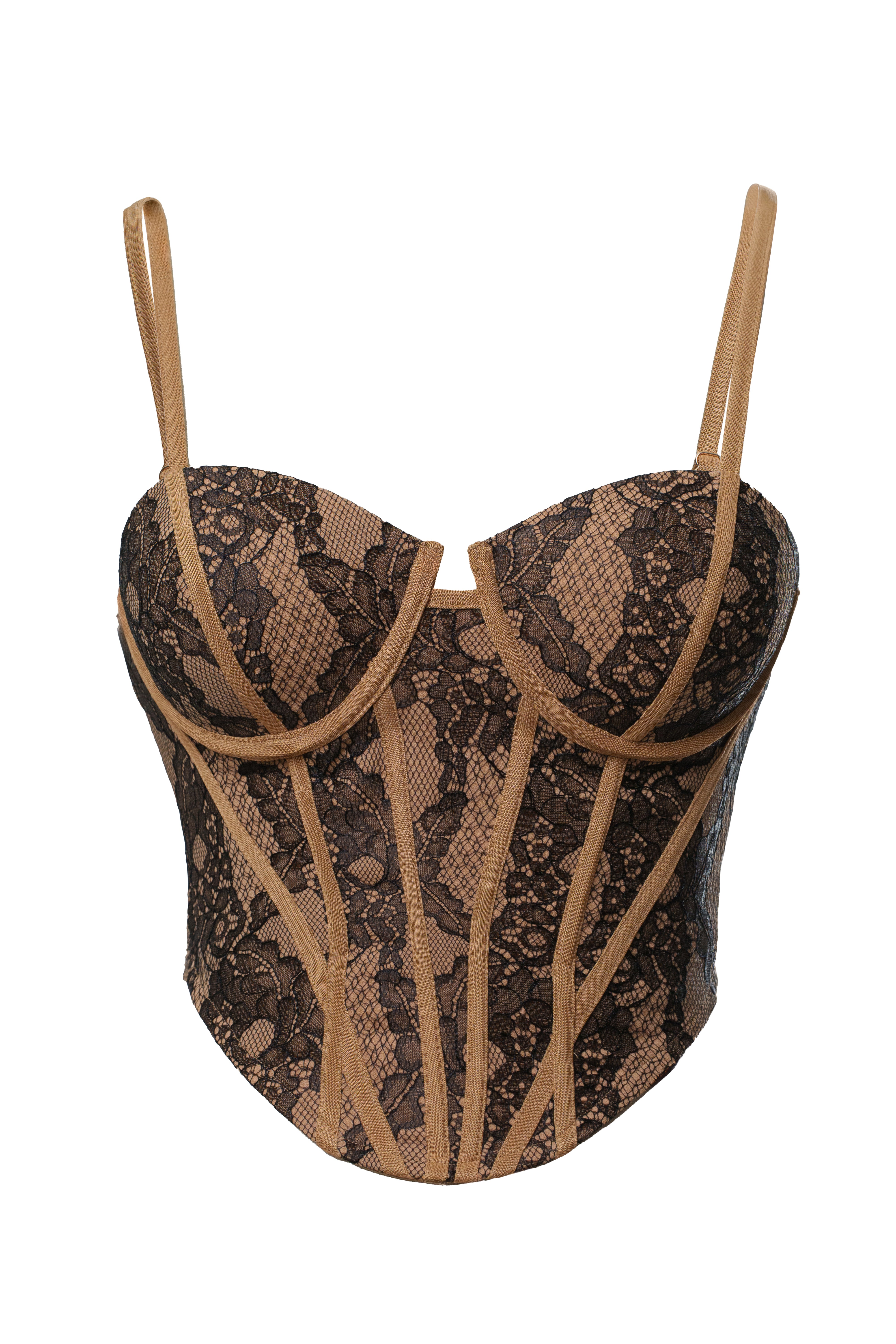 Black Desire Lace Corset - JLUXLABEL