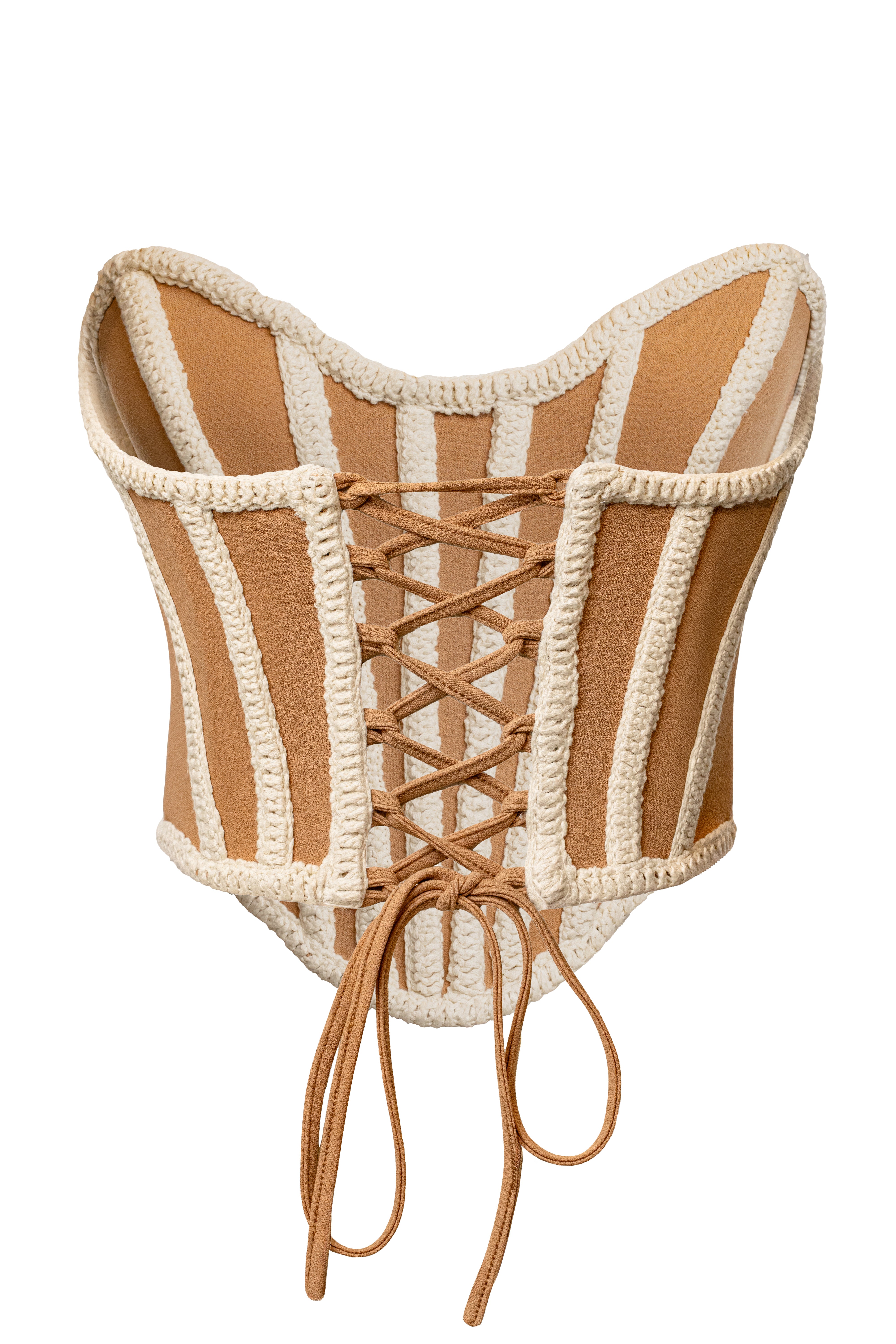 Ivory Cassis Braided Corset - JLUXLABEL